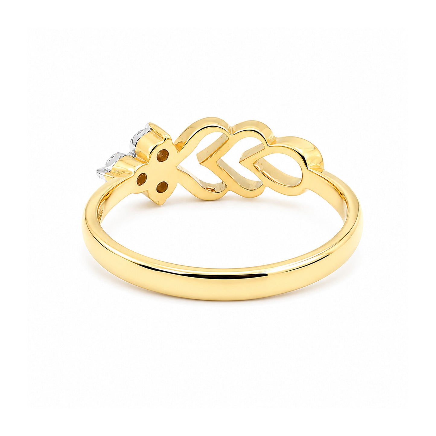 IGI Certified Lab Grown Diamond Round-Cut Three-Stone Ring — 14K/18K Solid Gold