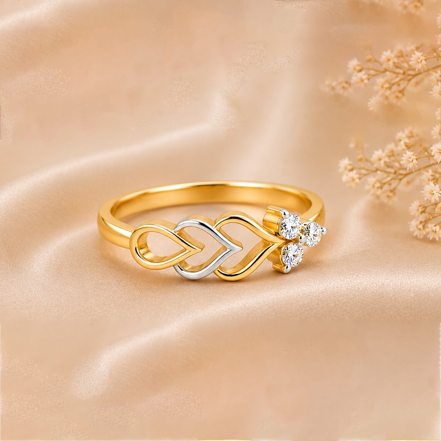 IGI Certified Lab Grown Diamond Round-Cut Three-Stone Ring — 14K/18K Solid Gold