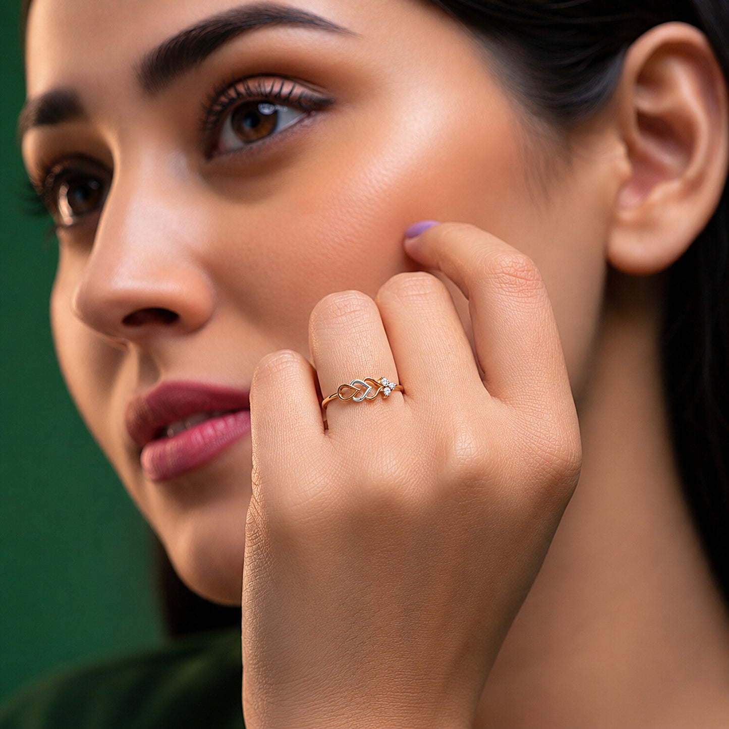 IGI Certified Lab Grown Diamond Round-Cut Three-Stone Ring — 14K/18K Solid Gold
