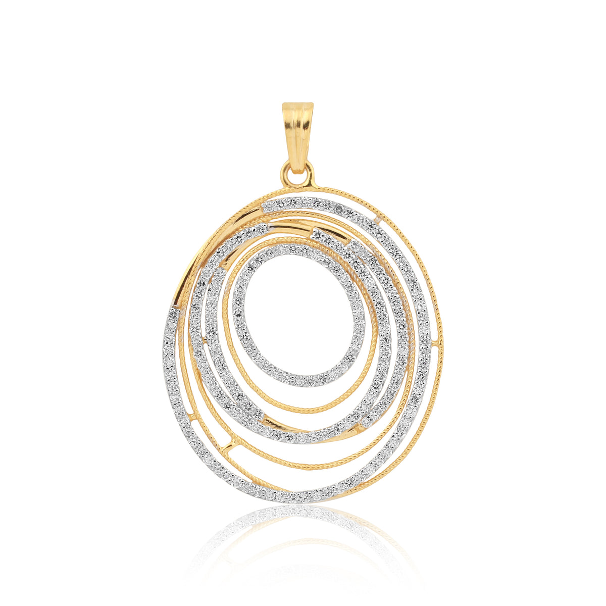 IGI Certified Lab Grown Diamond Round-Cut Micro-Pave Cluster Pendant Necklace — 14K/18K Solid Gold, Adjustable Chain
