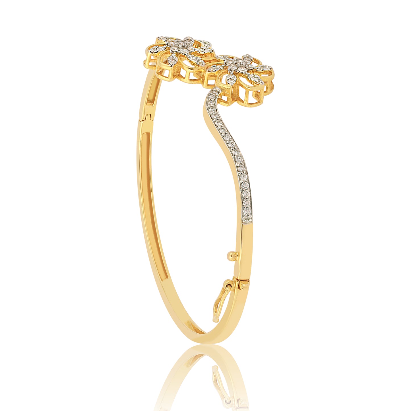 0.85ct Natural Diamond Bangle | 18K Yellow Gold | IGI Certified