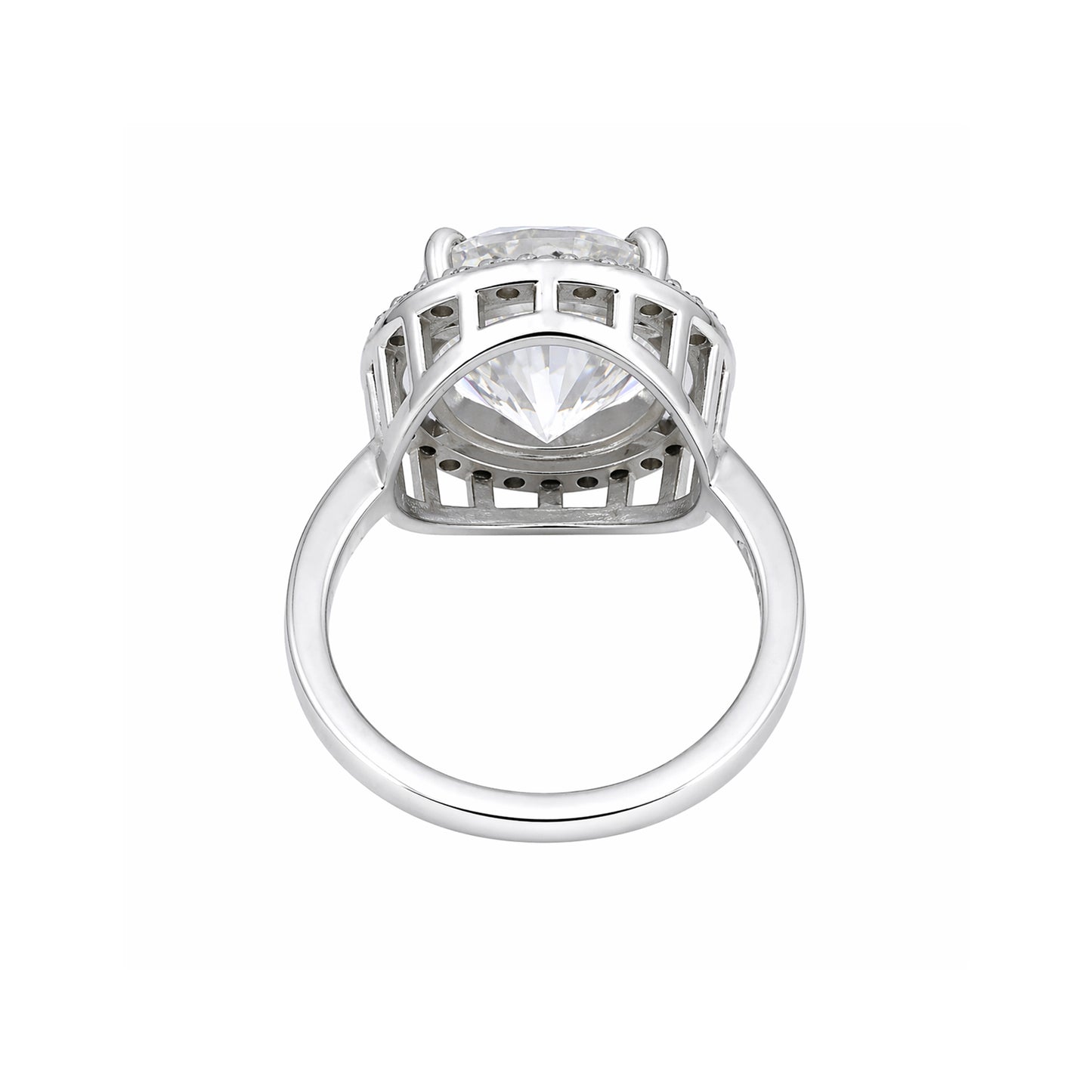 3.45 ct DEW Certified White Moissanite Ring for Women – Jewelry Gift 18K Gold Plated Ve 18K Gold Plated