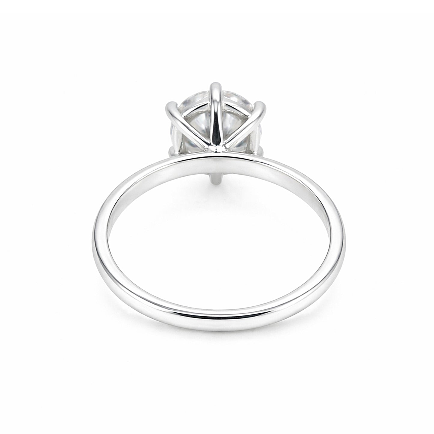 5.3ct DEW White Moissanite Round Solitaire Ring