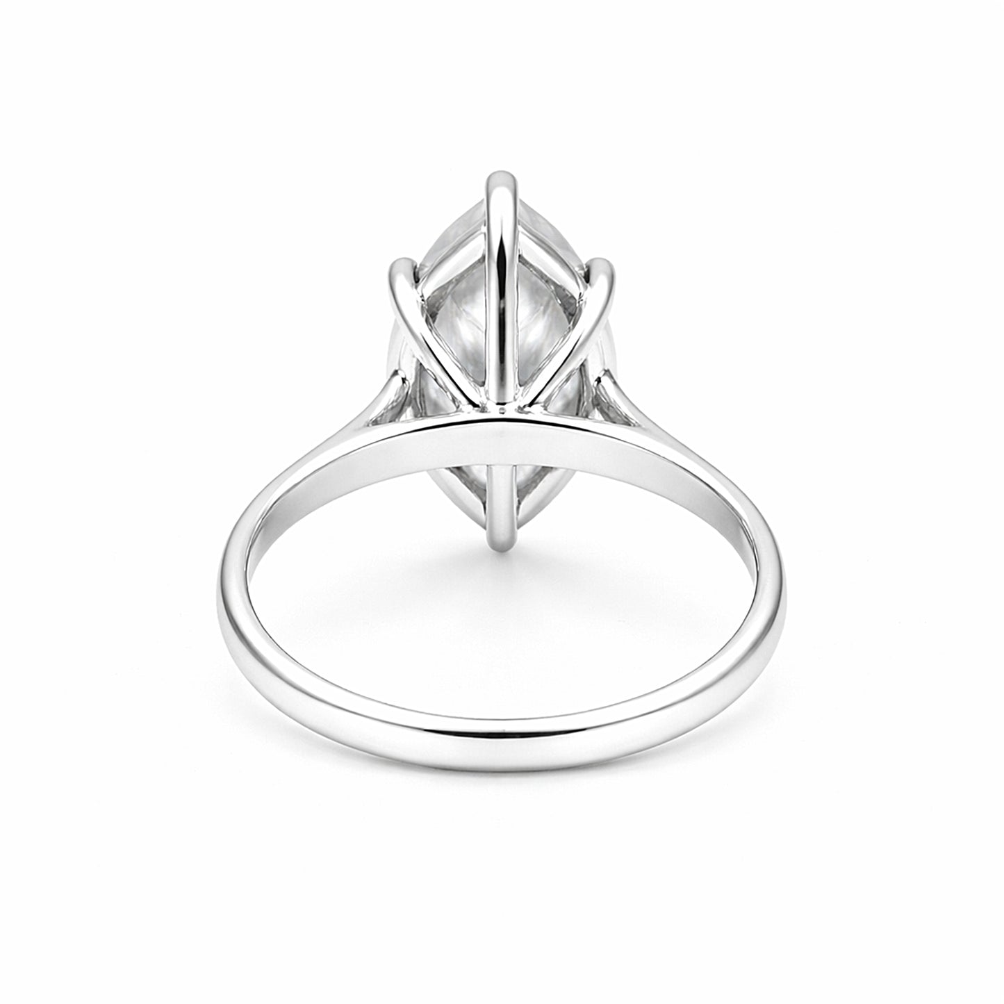 9 Ct Certified White Moissanite Solitaire Ring Valentine's Day Gift 18K Gold Plated