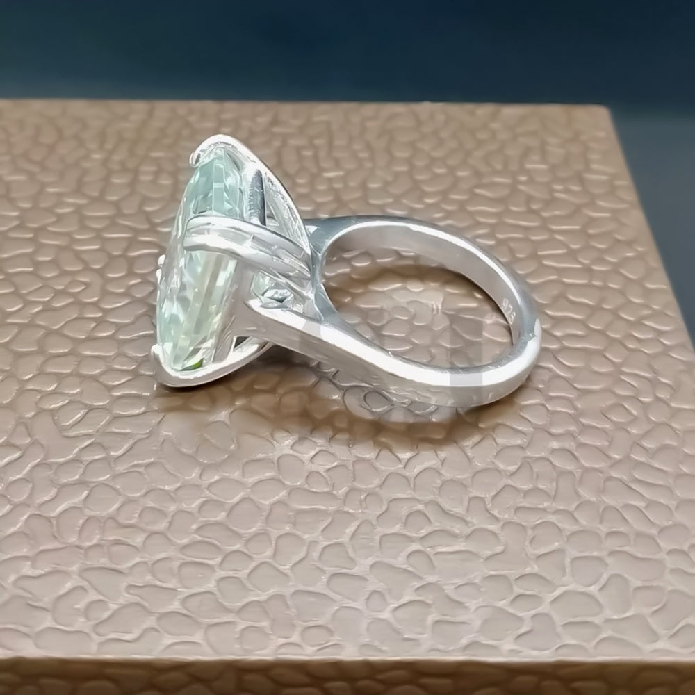 925 sterling silver inner band with 18k gold vermeil finish on solitaire ring