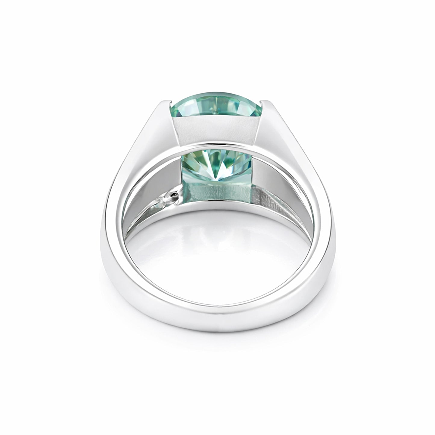 6.40 Ct Off White Moissanite Ring in – Elegant 4th of July Gift 18K Gold Plated Ver 18K Gold Plated