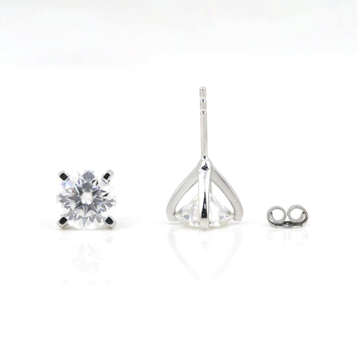 4.00 Ct White Moissanite Stud Earrings Gold Vermeil Gift for Women Anniversary