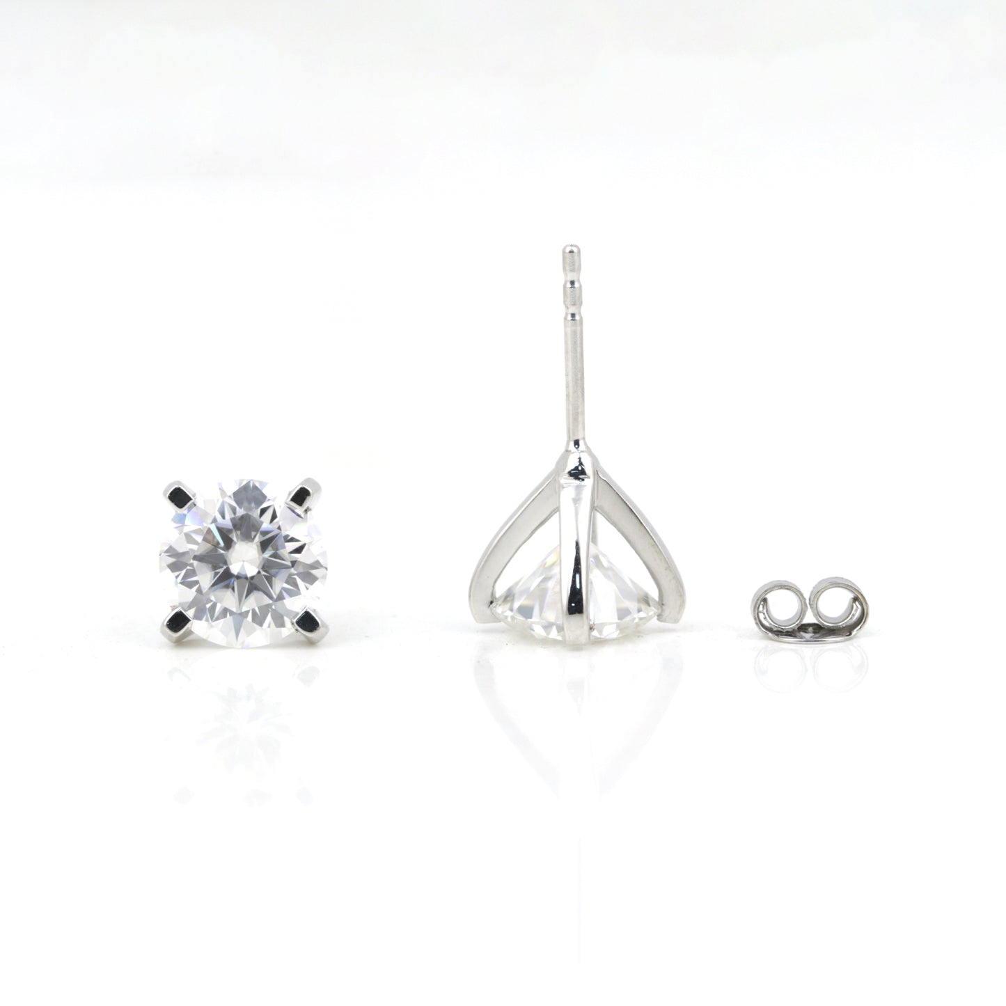 4.00 Ct White Moissanite Stud Earrings Gold Vermeil Gift for Women Anniversary
