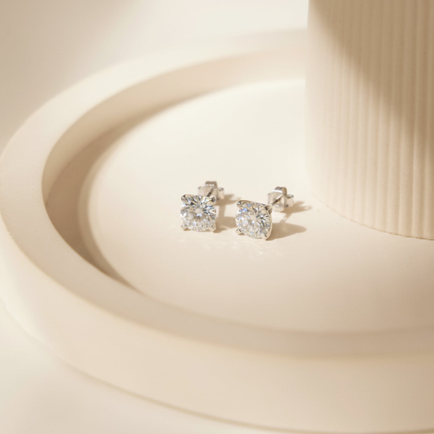 4.00 Ct White Moissanite Stud Earrings Gold Vermeil Gift for Women Anniversary