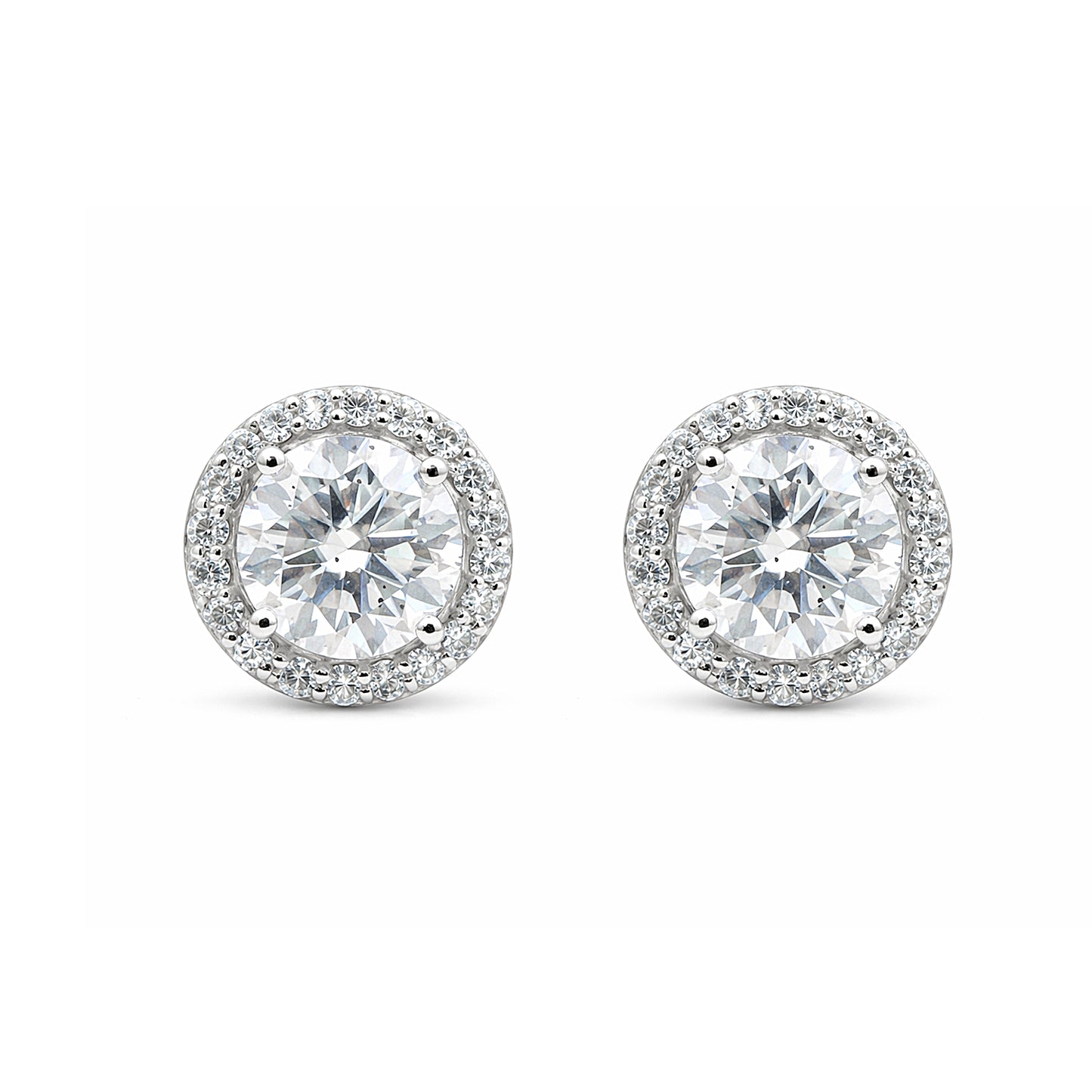 4.20 Ct Certified White Moissanite Stud Earrings In Vermeil 925 Silver Gift