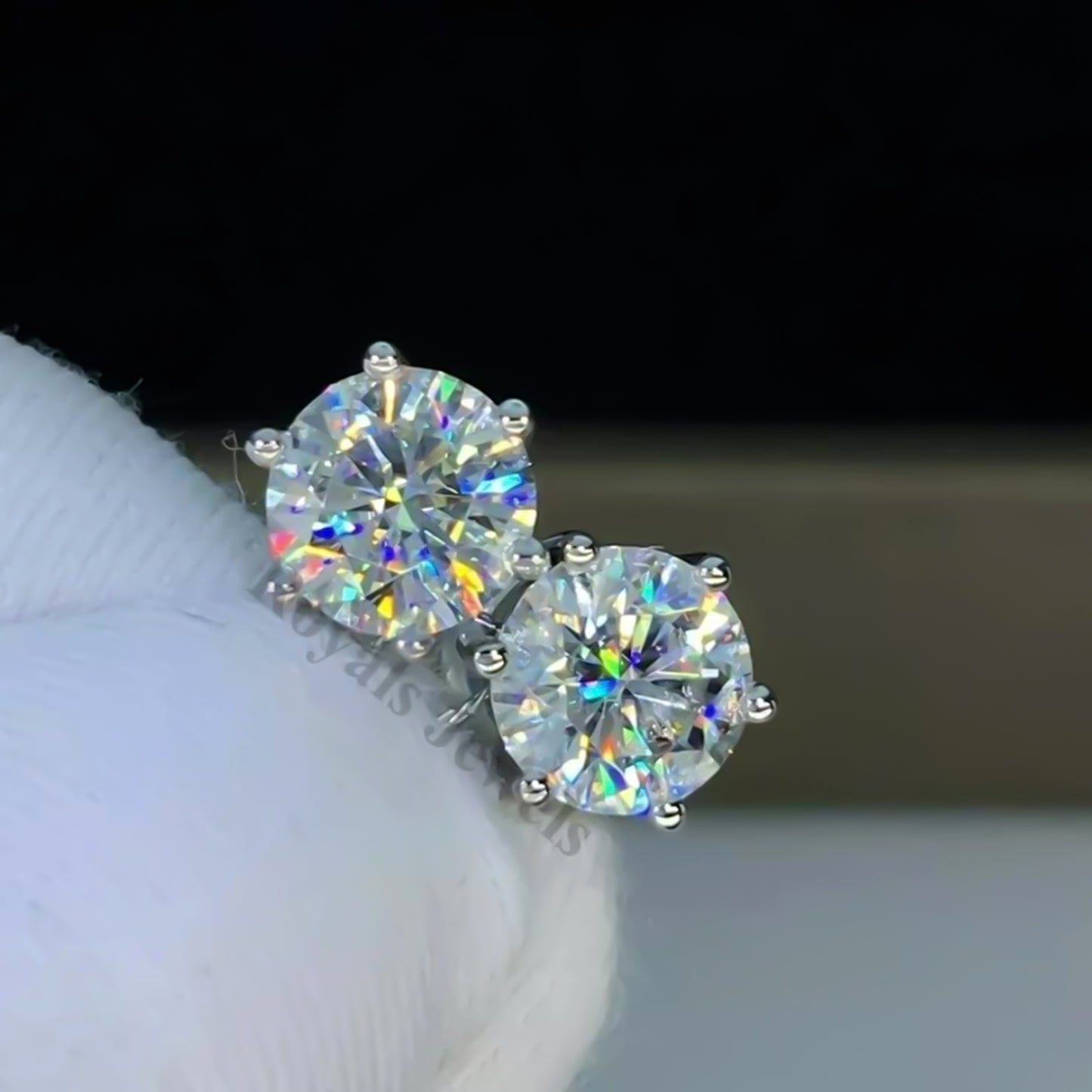 6.50 Ct White Moissanite Earrings Gold Vermeil Luxury Gift for Women Birthday