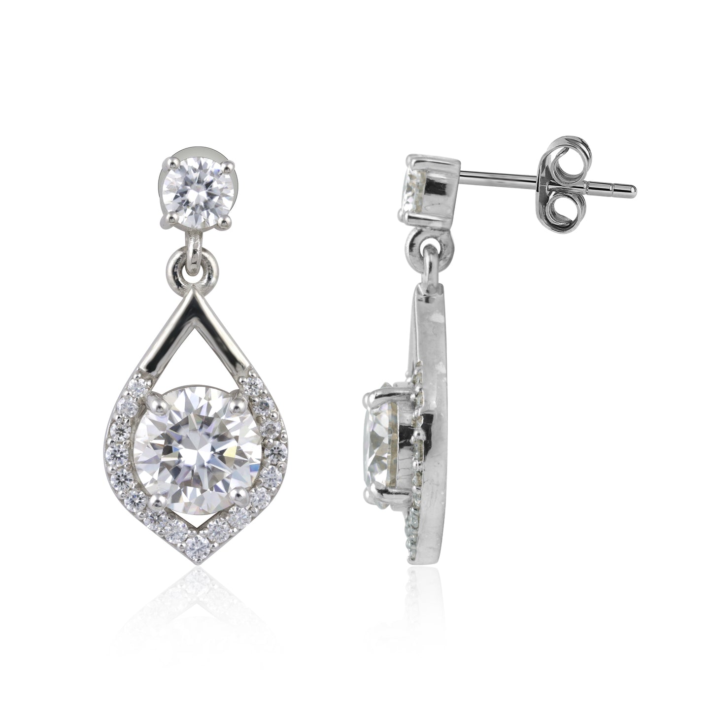 6 Ct Lab Created Round Diamond Studs | VS1 | 18k Gold Vermeil | Anniversary Gift Her