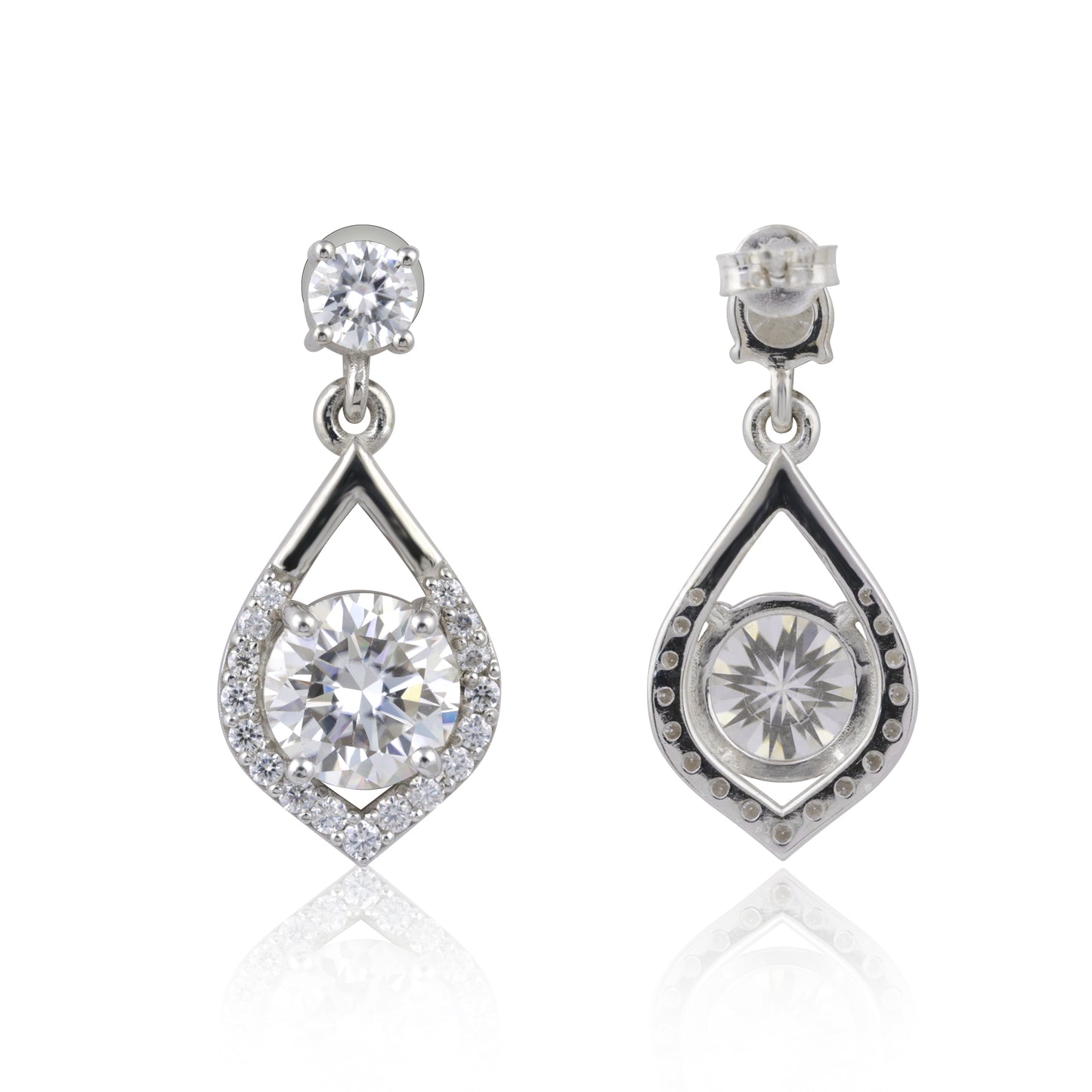 6 Ct Lab Created Round Diamond Studs | VS1 | 18k Gold Vermeil | Anniversary Gift Her