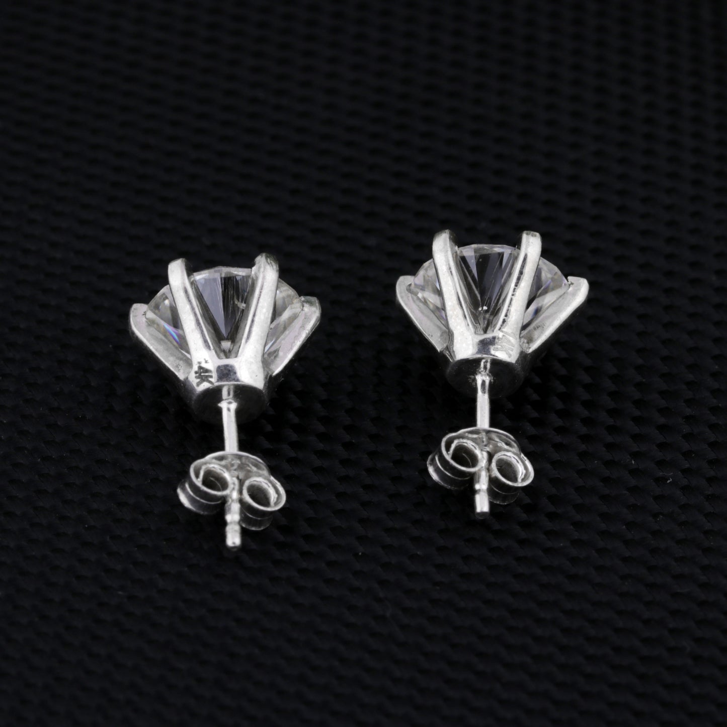 1.80 Ct Round Cut Lab Grown Diamond Stud Earrings — VS1 Clarity, 18k Gold Vermeil