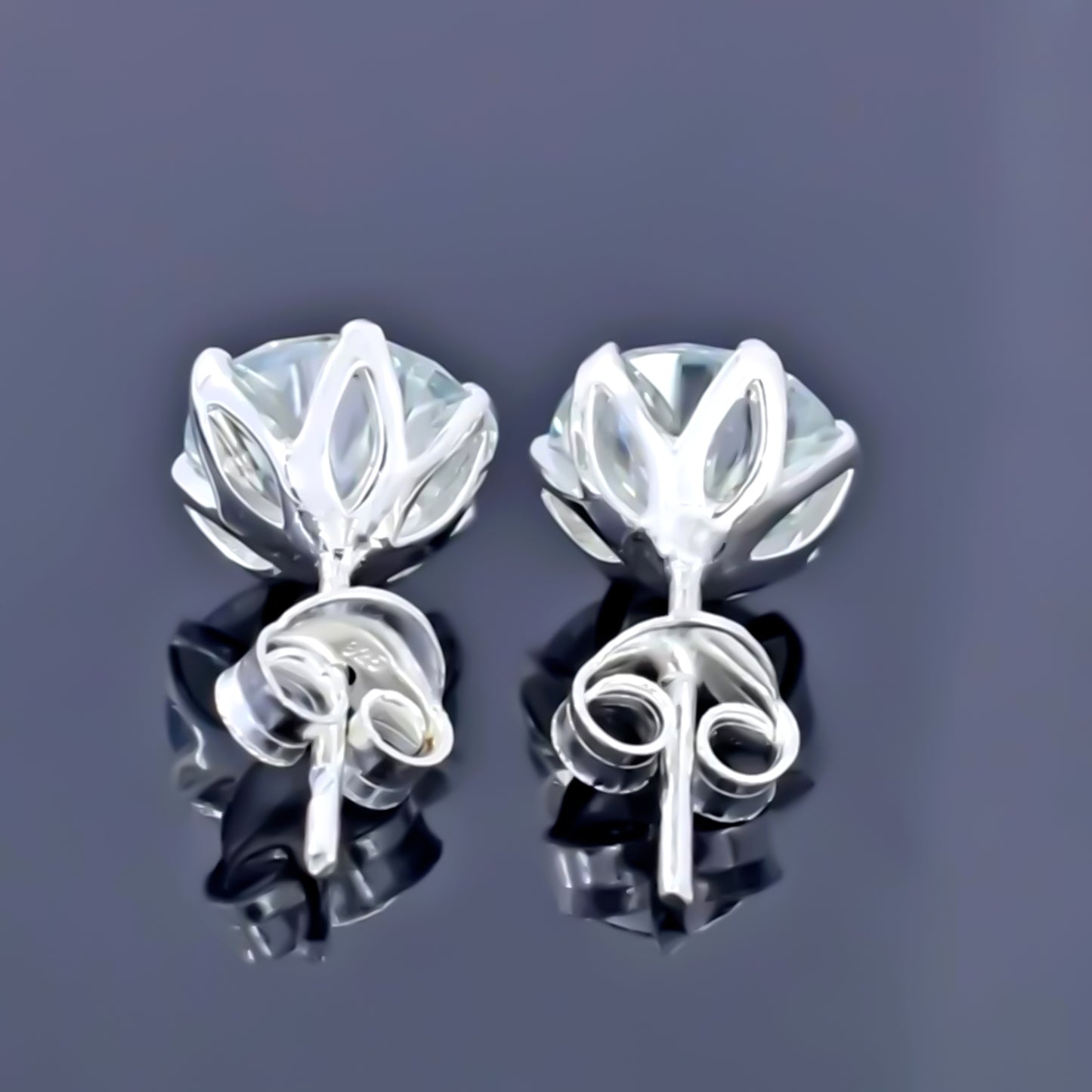 5.20 Ct Off-White Moissanite Stud Earrings Gold Vermeil – Sparkling Gift Deal