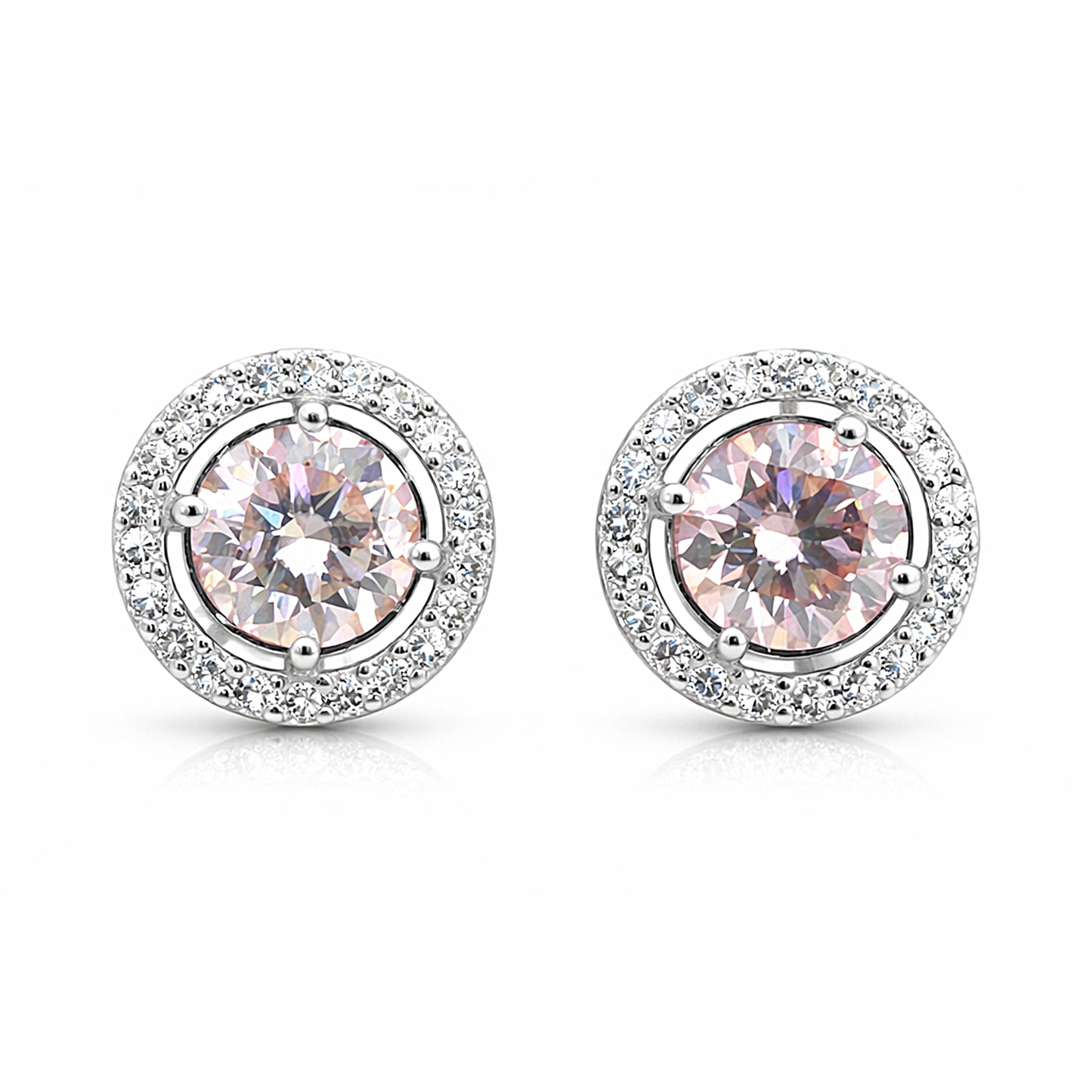 5.00 Ct Pink Moissanite Stud Earrings Gold Vermeil – Anniversary Gift Jewelry