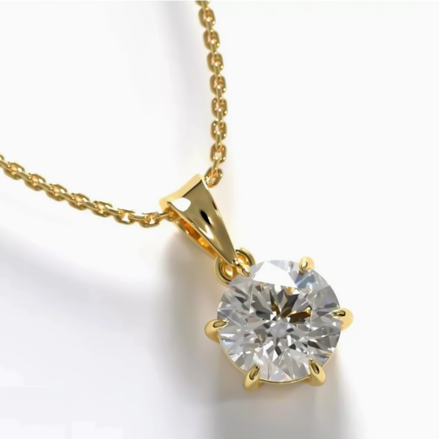 4.90 Ct White Moissanite Pendant Gold Vermeil Cyber Monday Certified Gift Deal