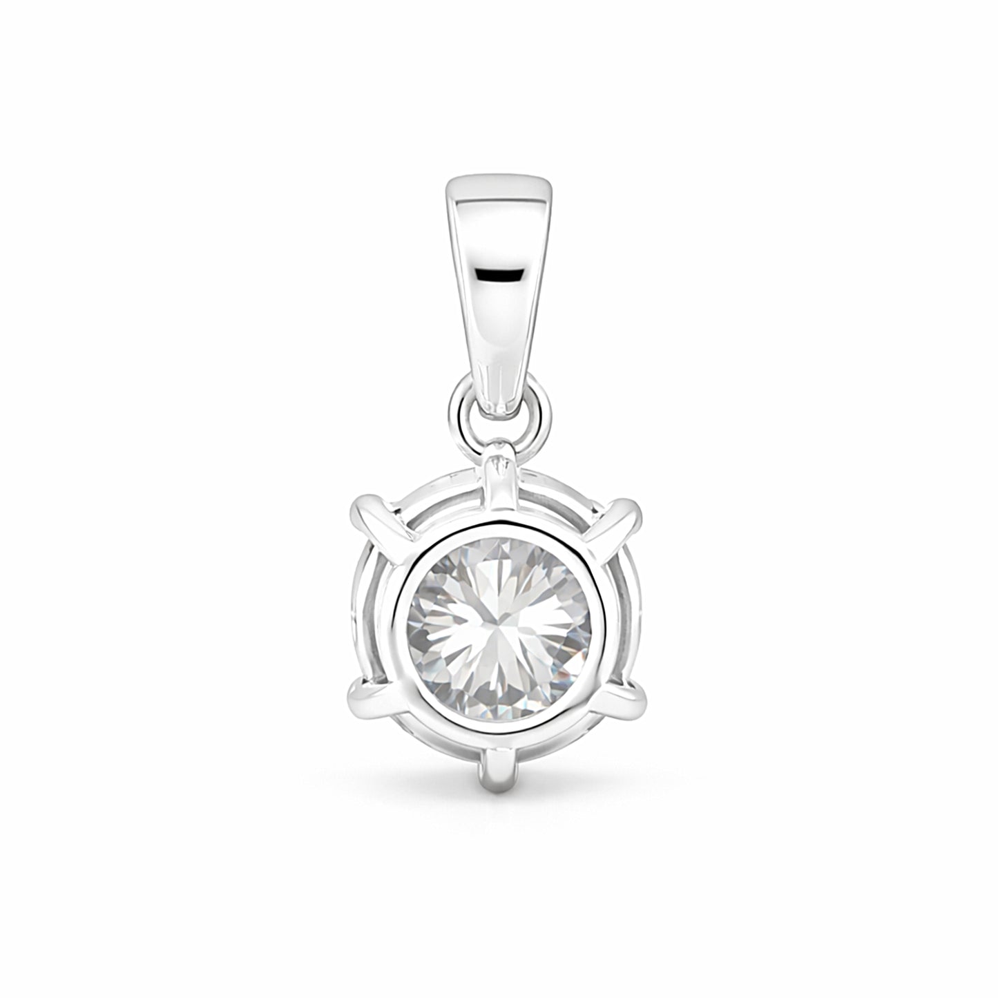 12 ct DEW Certified Moissanite Solitaire Pendant Gold Vermeil Holiday Gift Idea