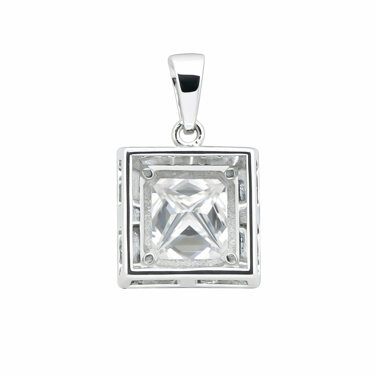 7.30 Ct Moissanite Pendant in Gold Vermeil Certified Gift for Black Friday