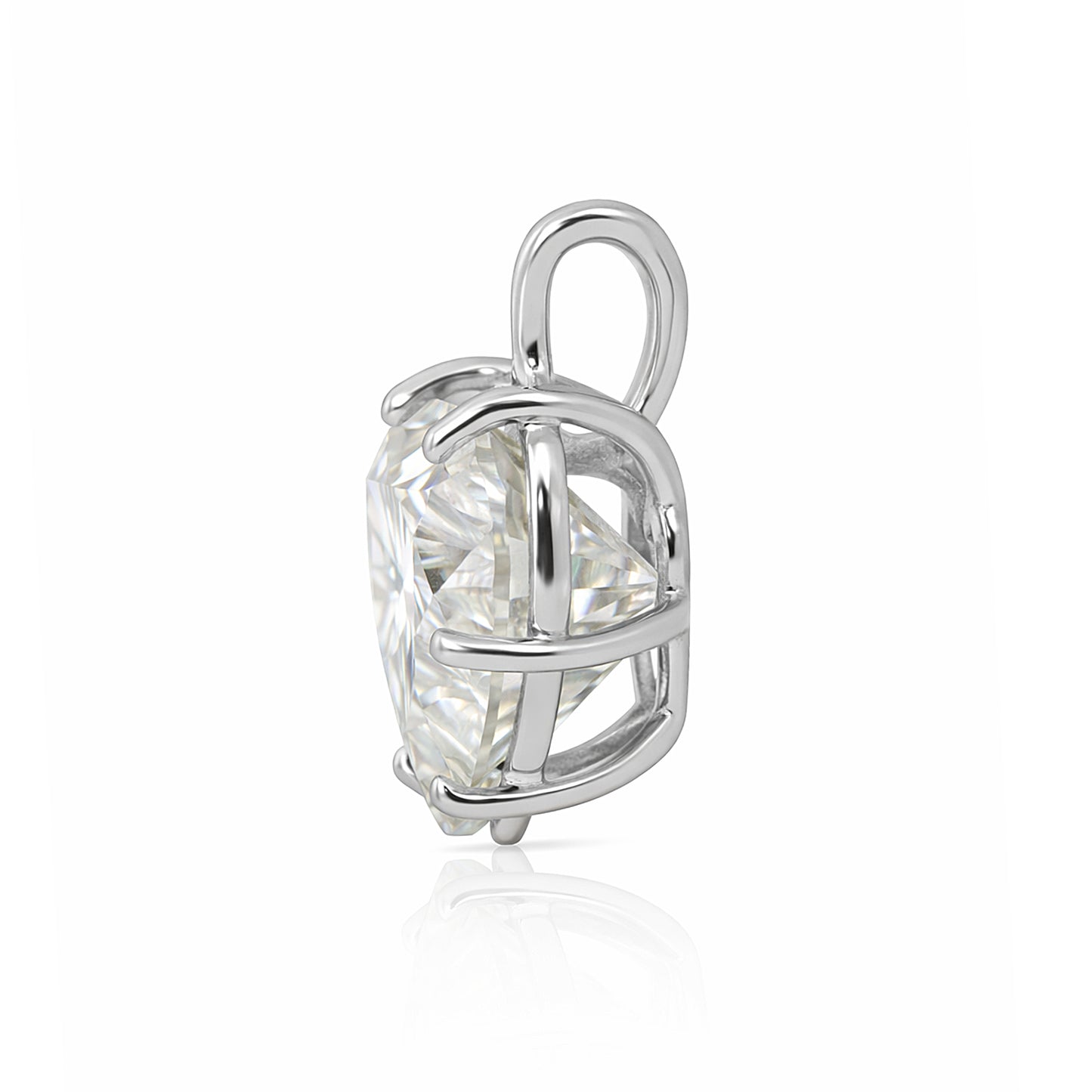 11 Ct White Heart Cut Moissanite Pendant Gold Vermeil Christmas Jewelry