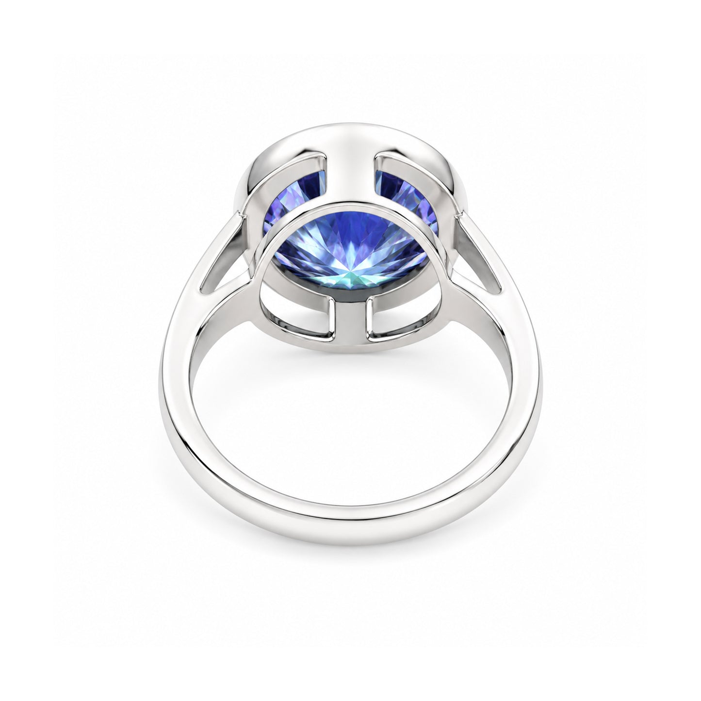 7.50 Ct Certified Blue Moissanite Solitaire Ring in – Gift for Sister 18K Gold Plat 18K Gold Plated