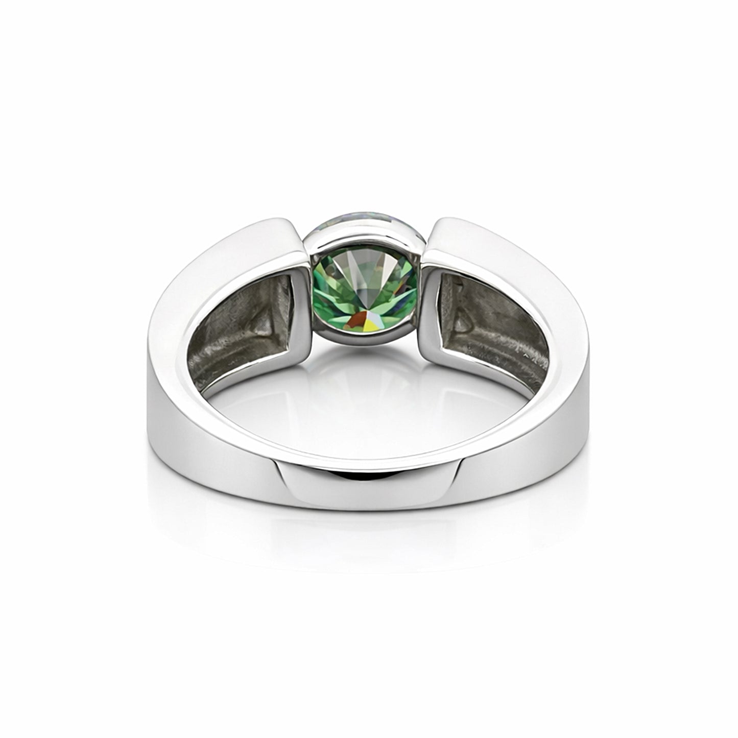 Certified 2.35ct VS1 Blue Moissanite Ring Fine Jewelry for Women 18K Gold Plated Ve 18K Gold Plated