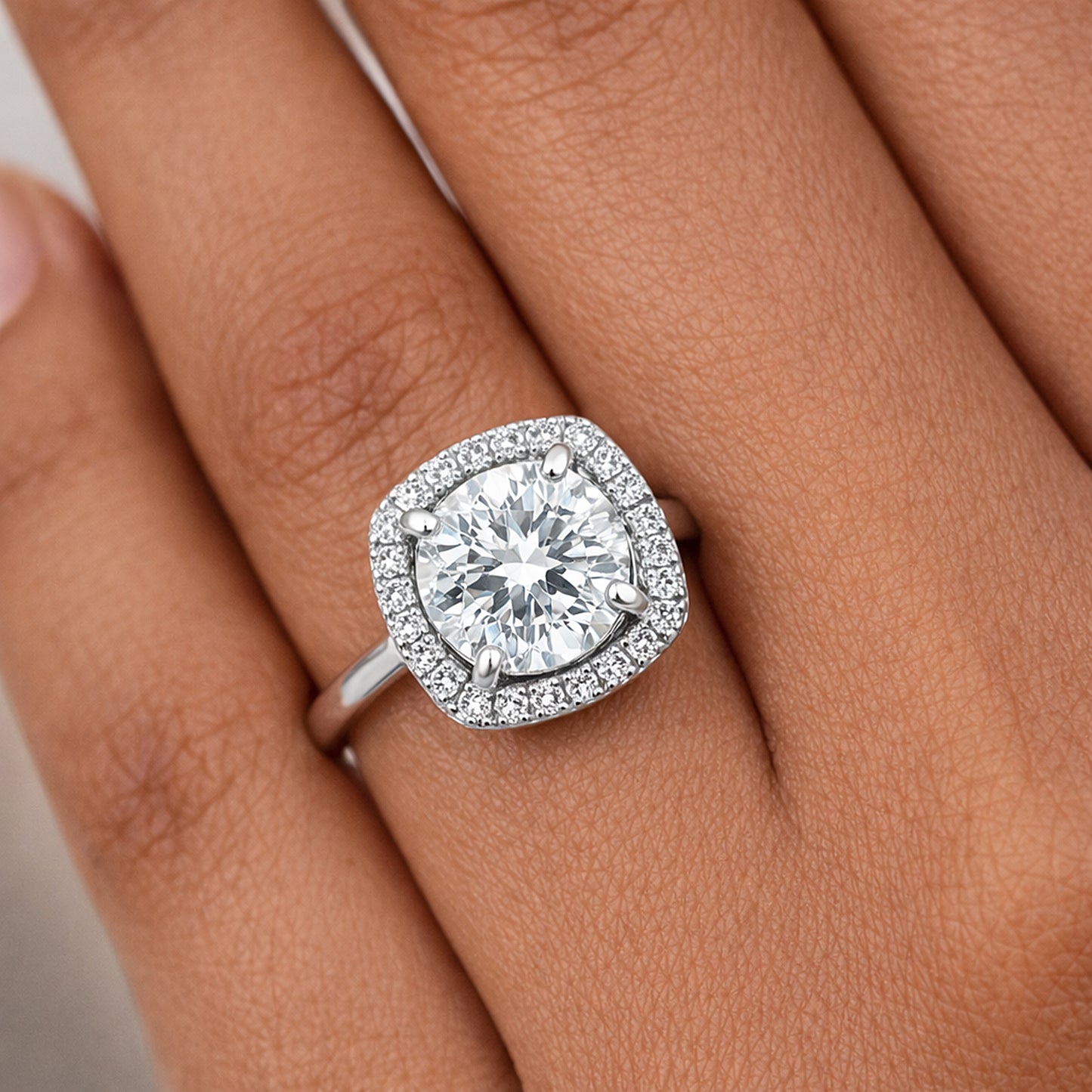 Certified 3.5ct VS1/D Moissanite Ring For Birthday Gift 18K Gold Plated