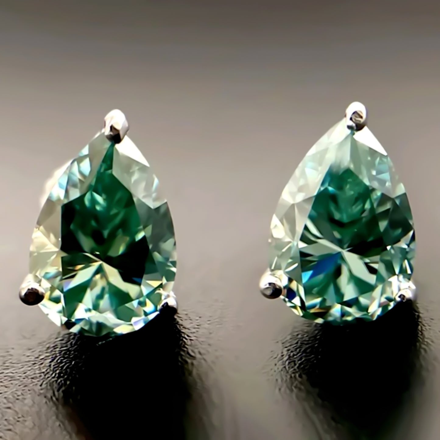6.00 ct DEW Certified Blue Moissanite Stud Earrings in Gold Vermeil For Love