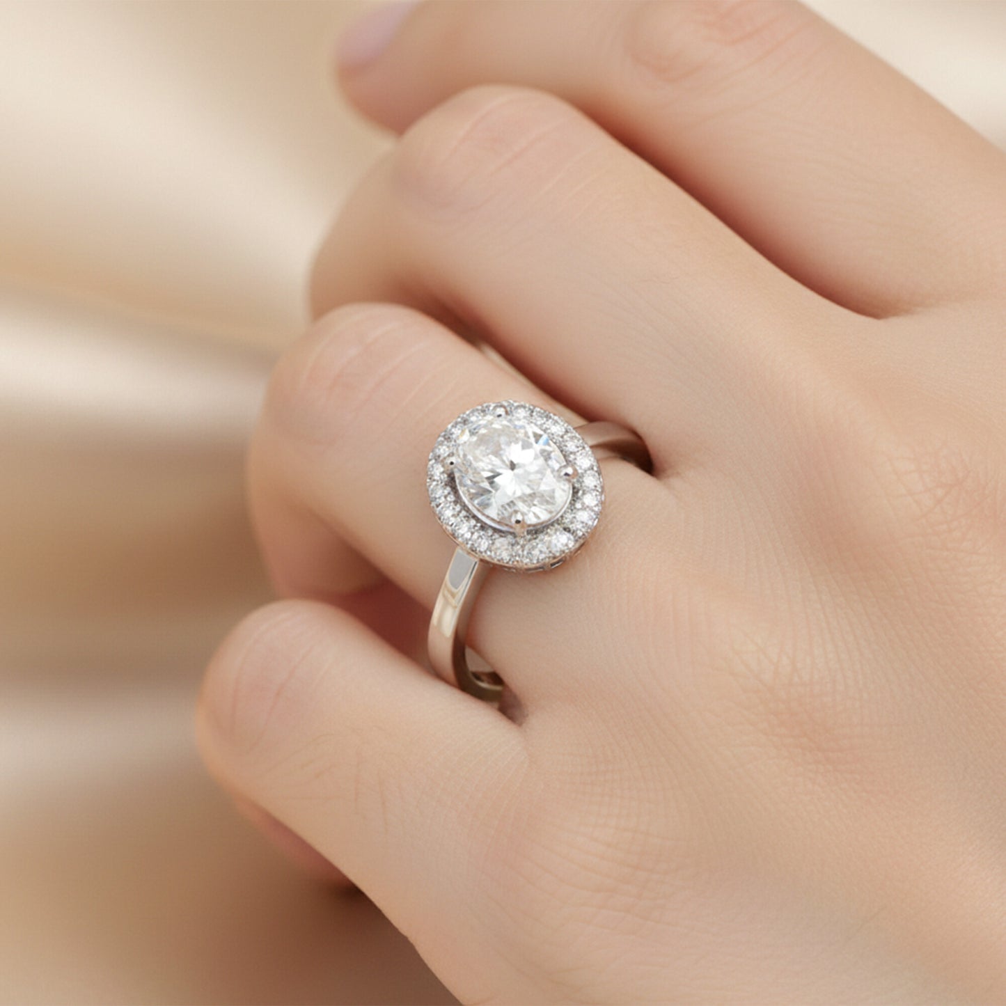 EGL Certified 4.50 Ct. Moissanite Oval Cut Ring 925 Sterling Silver Women Fine J