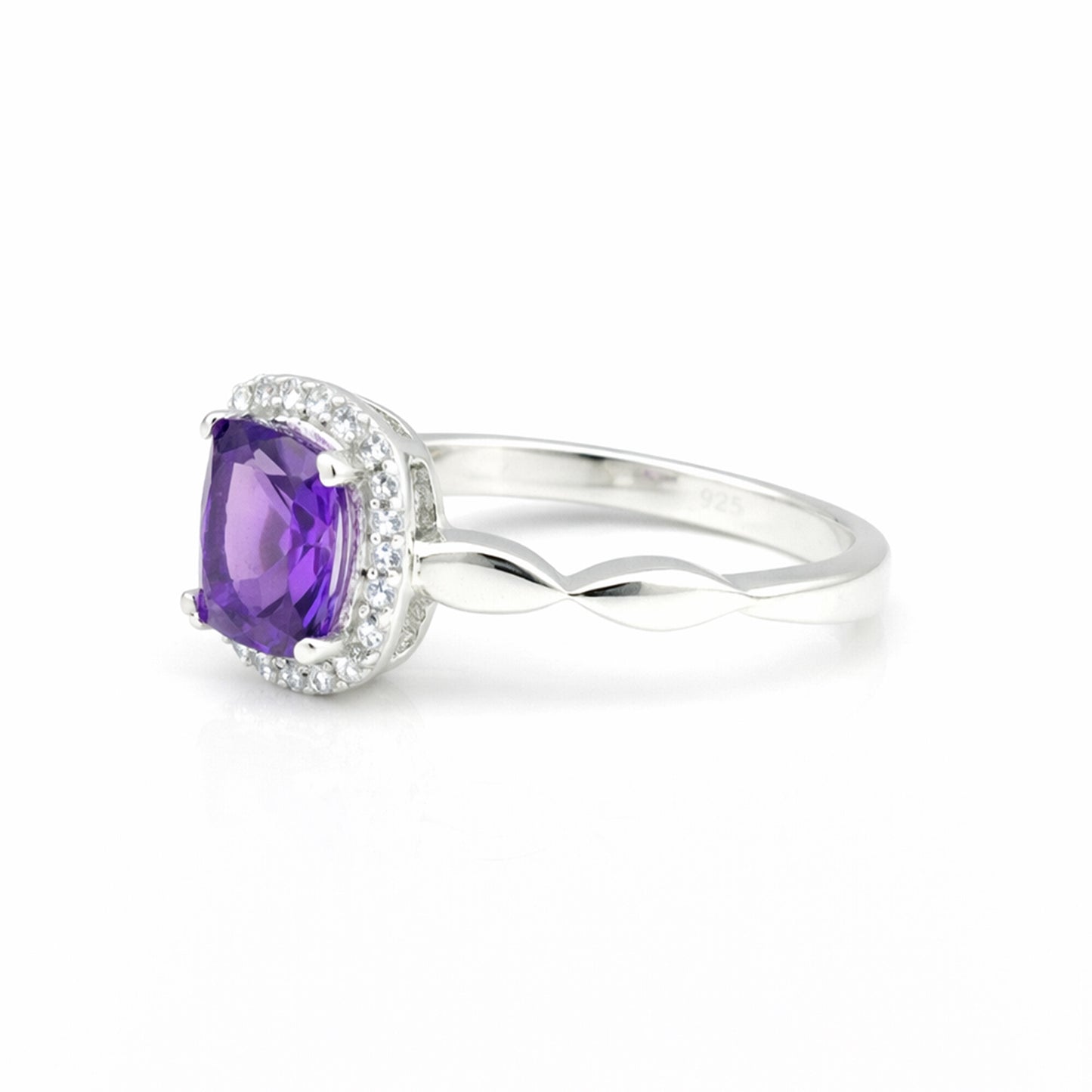 Amethyst Gemstone Ring 8.00 Ct. Cushion Cut 925 Sterling Silver Anniversary Gift