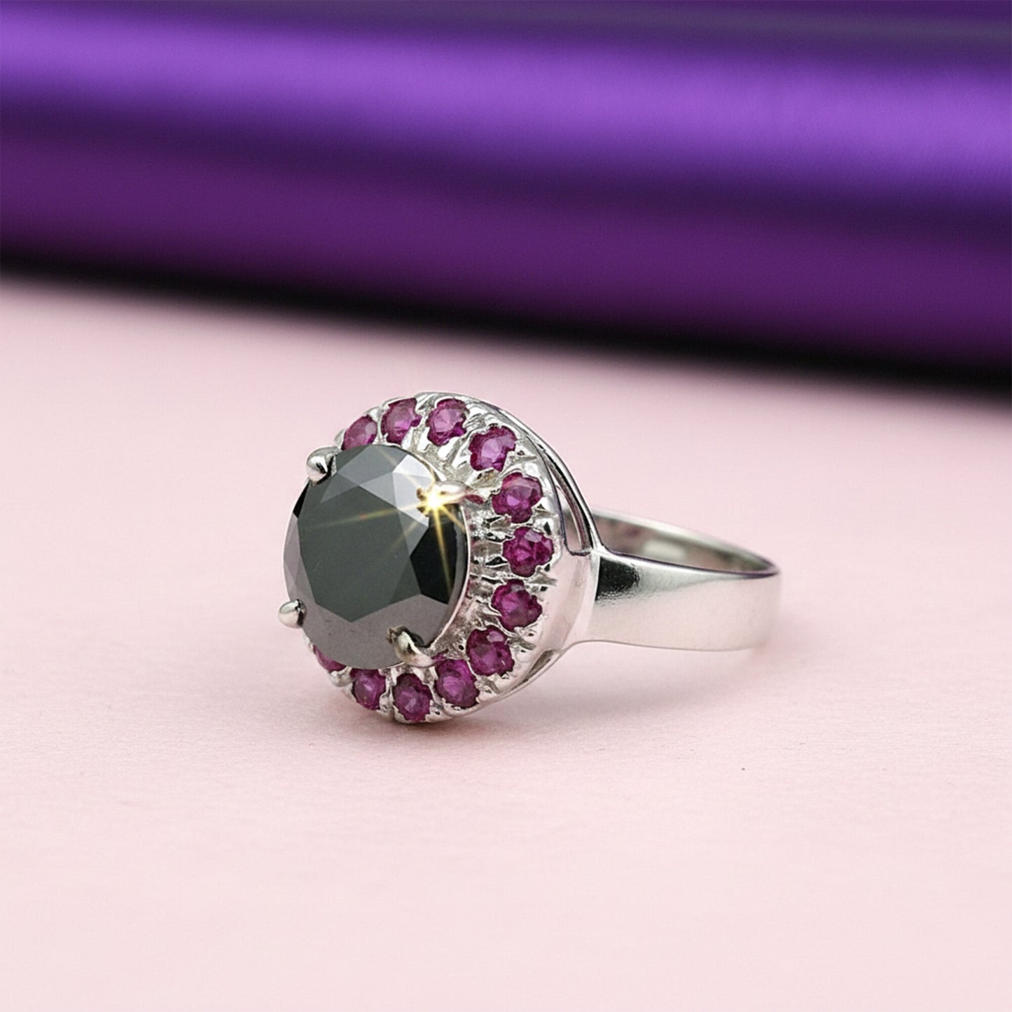 Moissanite Round Cut 5.00 Ct. Gemstone Ring 925 Sterling Silver Women Gift