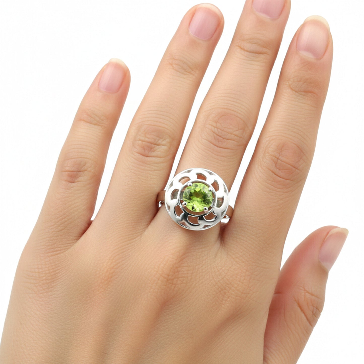 7.20 Ct. Amethyst Round Solitaire Ring 925 Sterling Silver Engagement Fine Jewel
