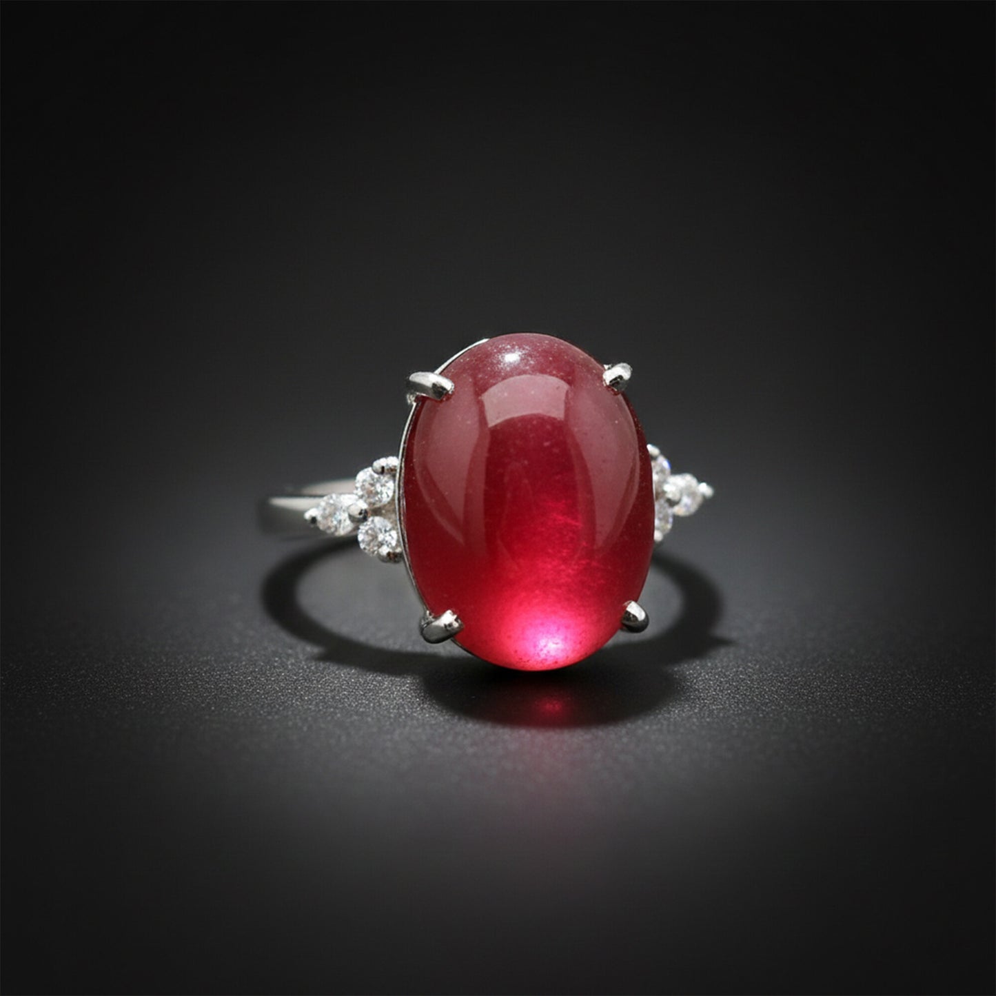 EGL Certified Ruby Oval Cut 4.55 Ct. Gemstone Ring 925 Sterling Silver Women Gif