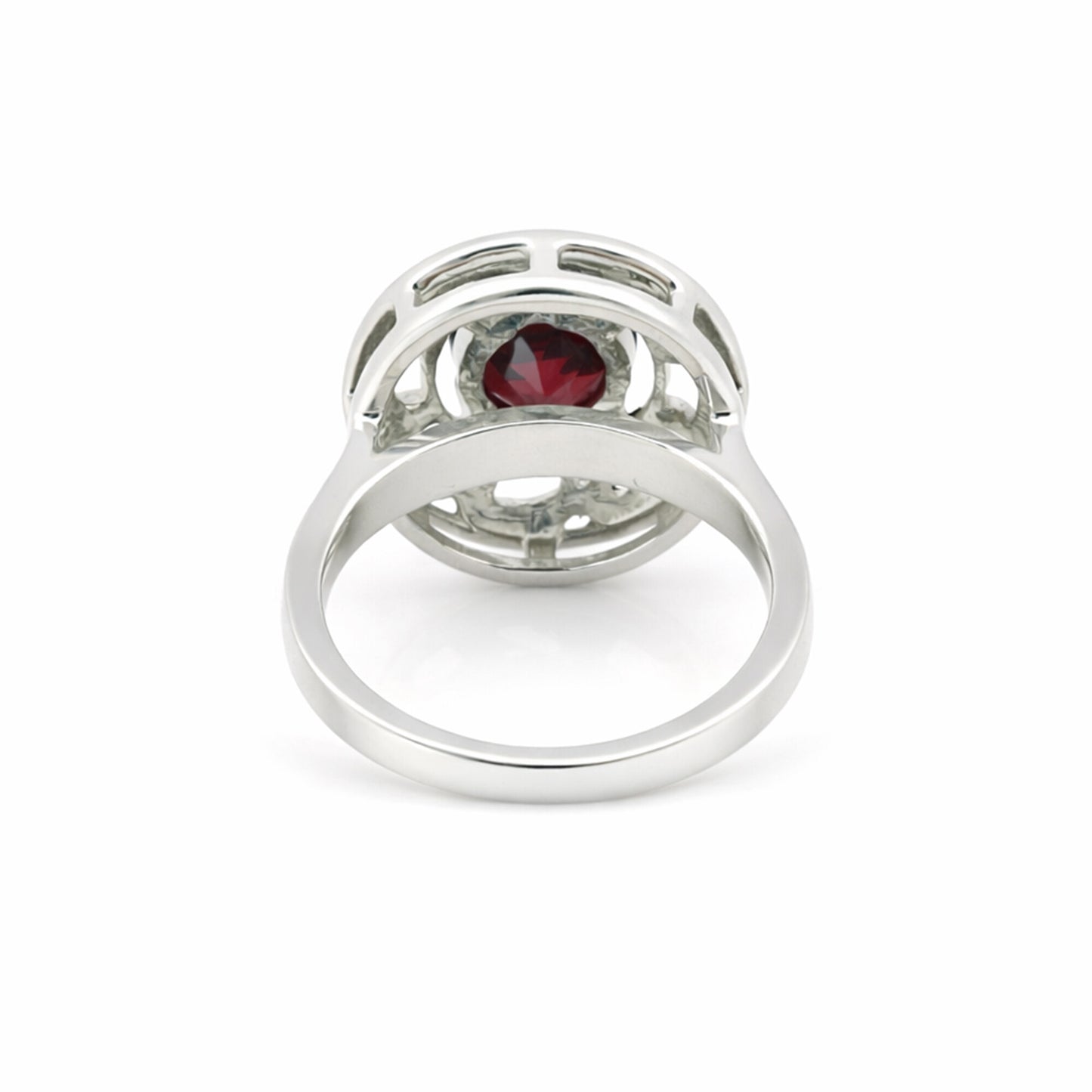 Red Garnet Round Ring 9.00 Ct. 925 Sterling Silver Stackable Eternity Band Gift
