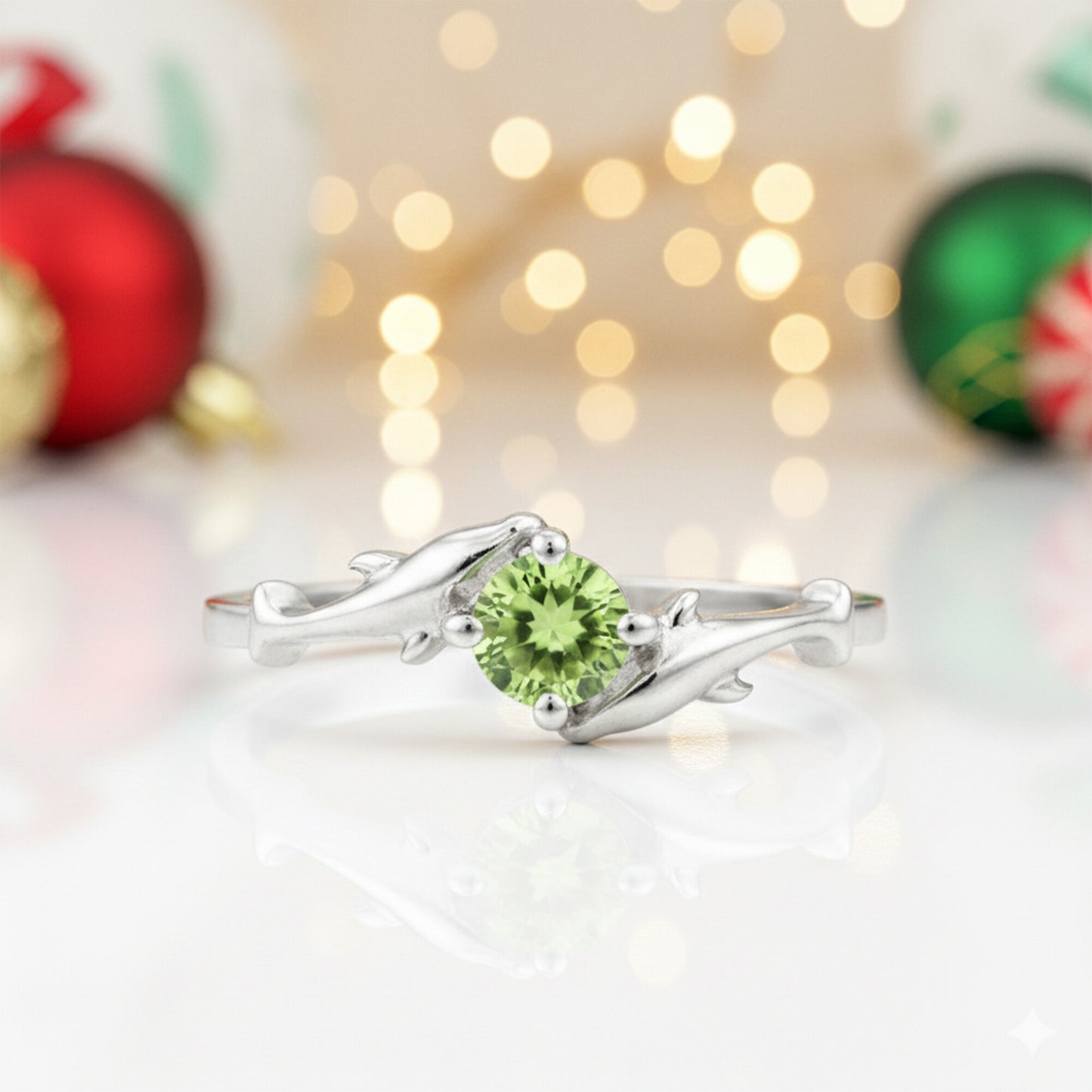5.50 Ct. Green Amethyst Ring Round Cut 925 Sterling Silver Eternity Band Fine Gi