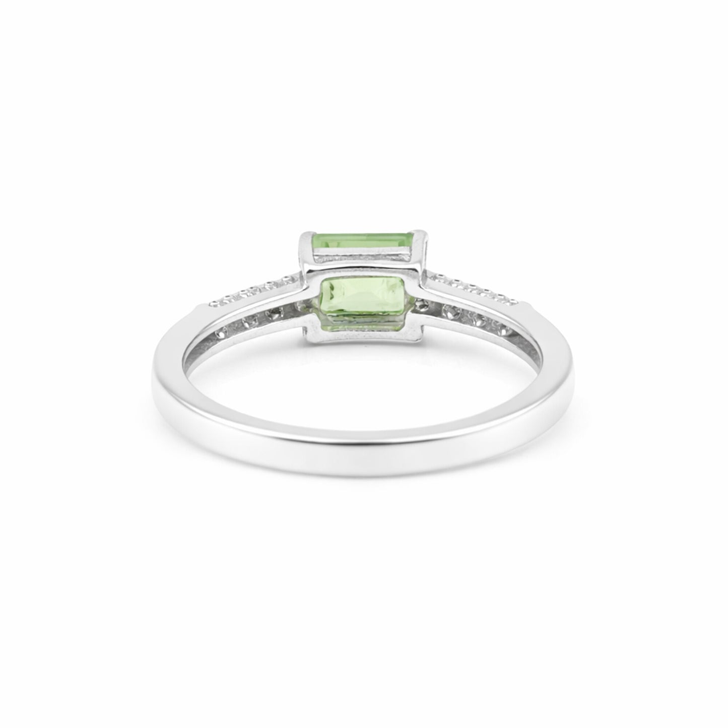 Amethyst Emerald Solitaire Gemstone Ring 3.30 Ct. 925 Sterling Silver Women Gift