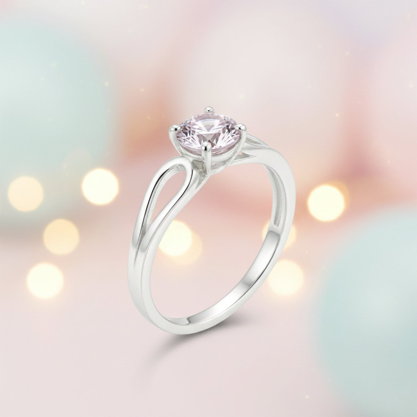 Moissanite Round Cut 5.50 Ct. Gemstone Ring 925 Sterling Silver Women Gift