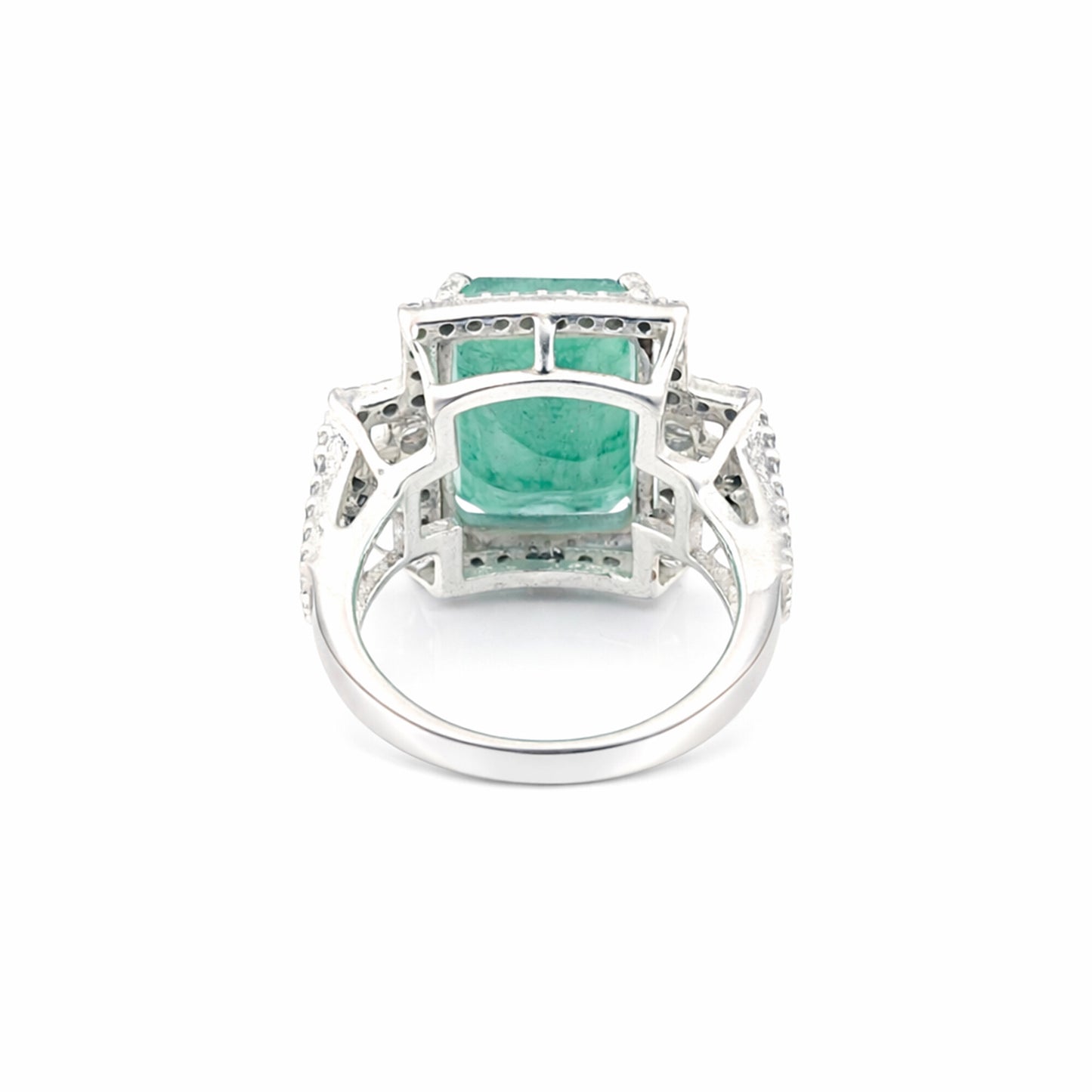 Emerald Gemstone Ring 1.85 Ct. Emerald Cut 925 Sterling Silver Mother's Day Gift