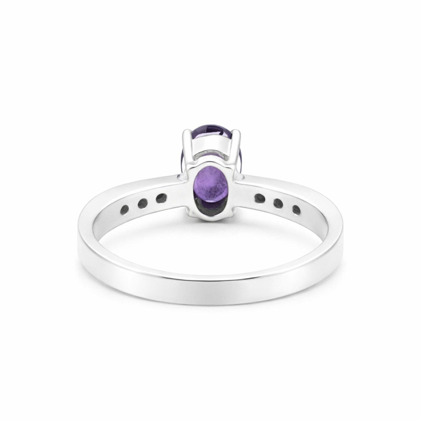 Amethyst Oval Cut 3.65 Ct. Gemstone Ring 925 Sterling Silver Women Gift