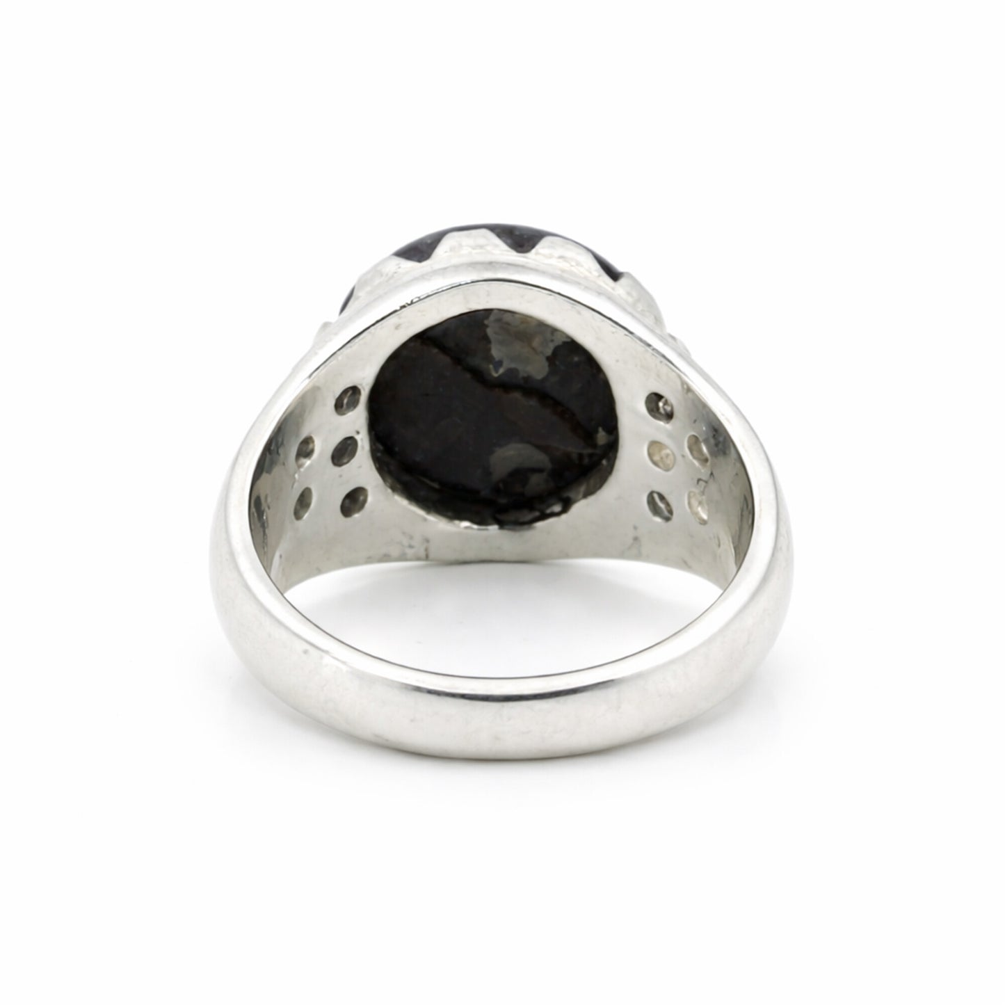 Black Pearl Round Cut Ring 3.50 Ct in 925 Sterling Silver for Anniversary