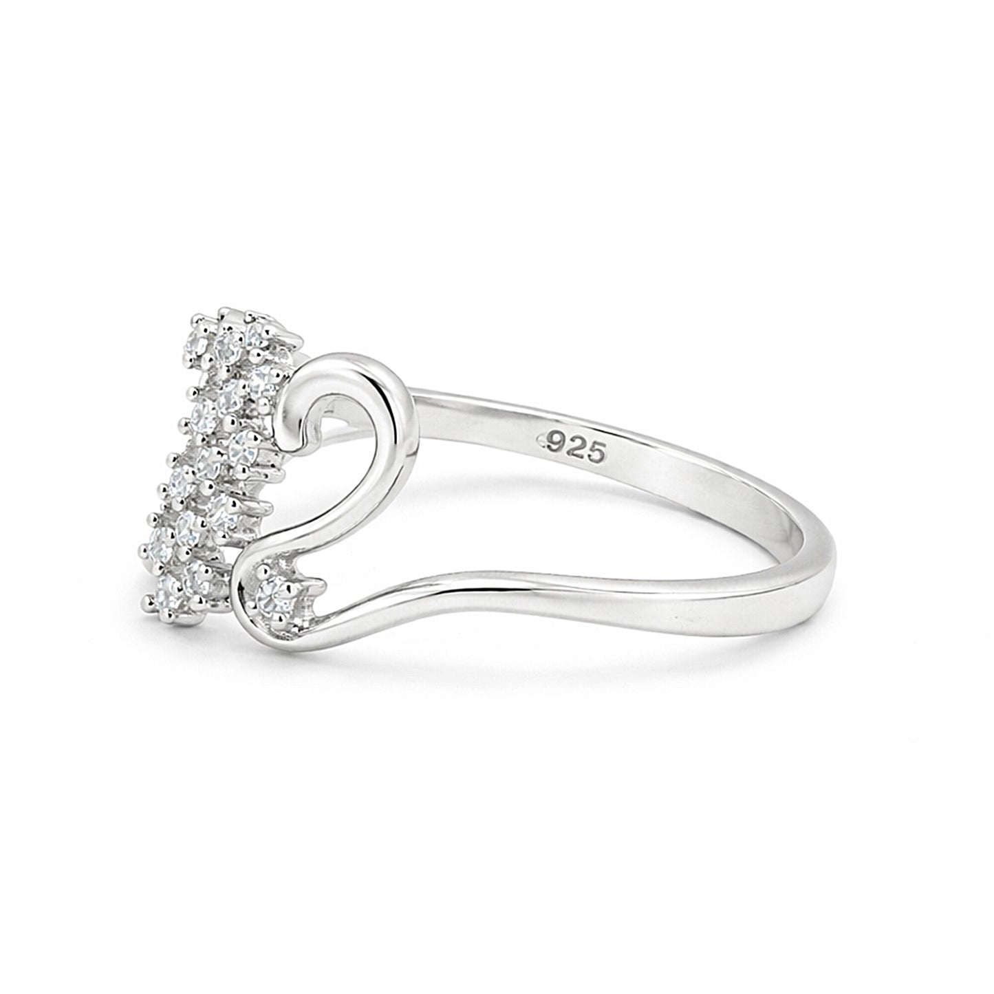 Certified Designer White Moissanite Round Ring in 925 Sterling Silver for Her