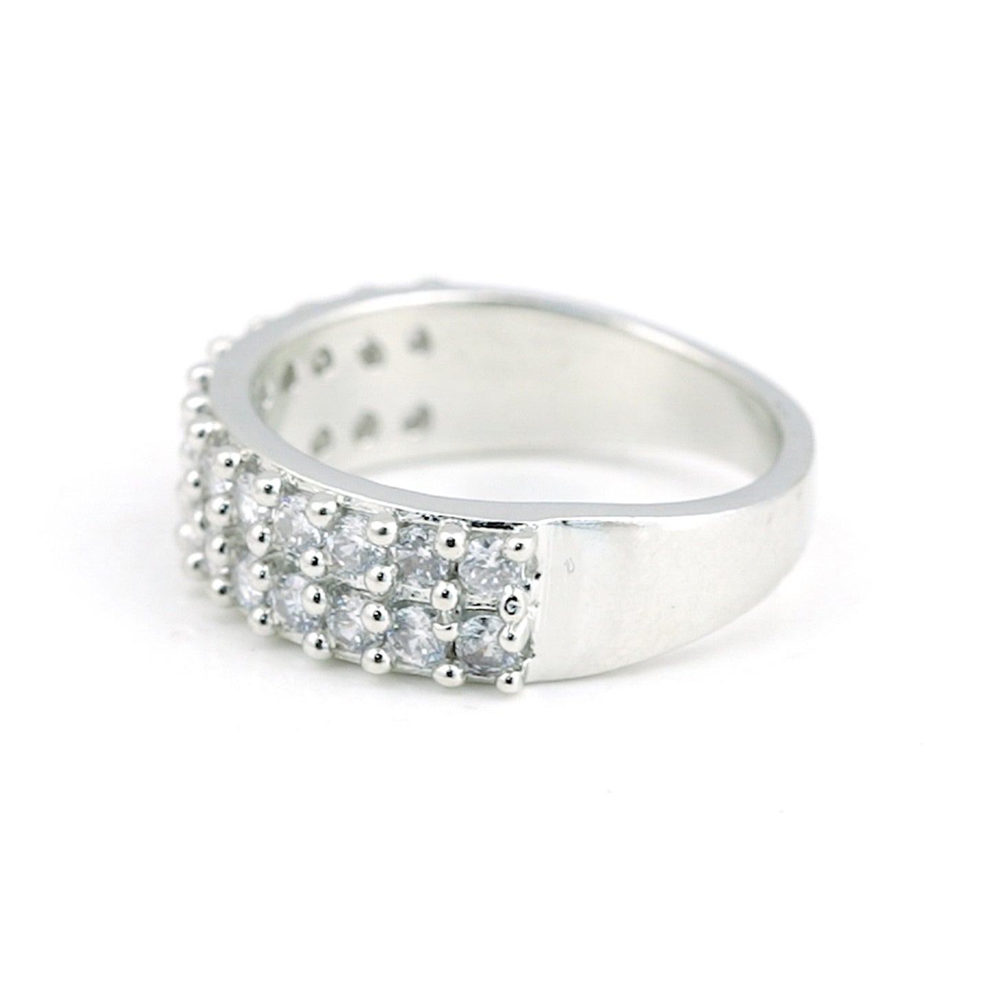 Round Cut White Moissanite Ring Solitaire in 925 Sterling Silver for Engagement