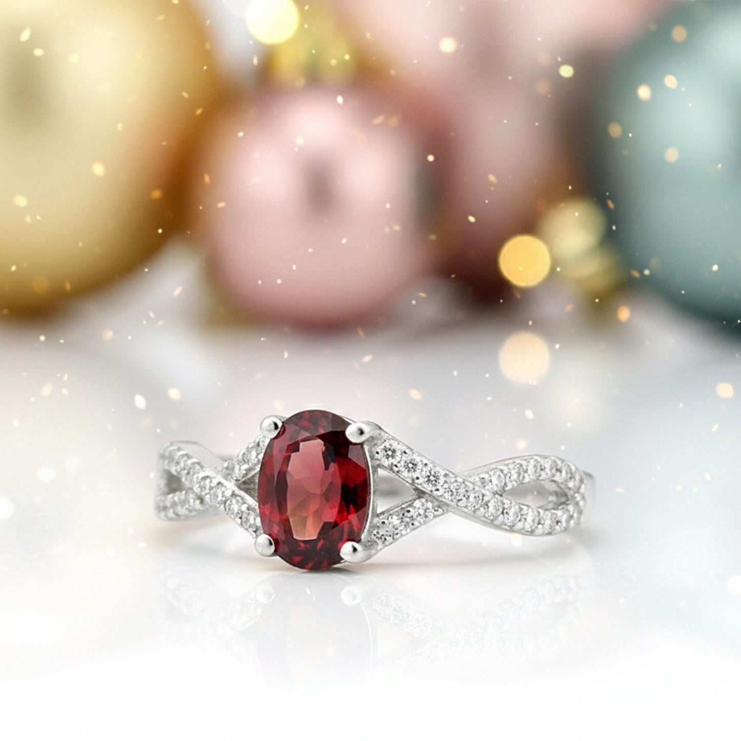 Red Ruby Oval Cut Ring 3.50 Ct in 925 Sterling Silver for Engagement Chic Design