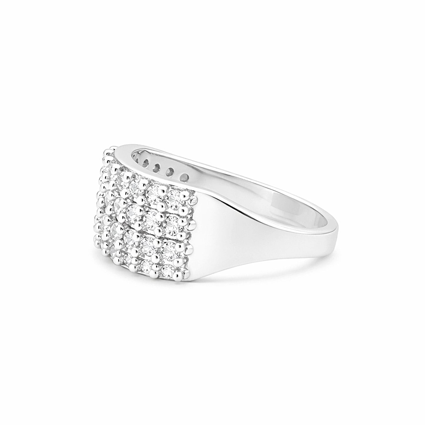 White Moissanite Round Cut Ring 1.20 Ct in 925 Sterling Silver for Women
