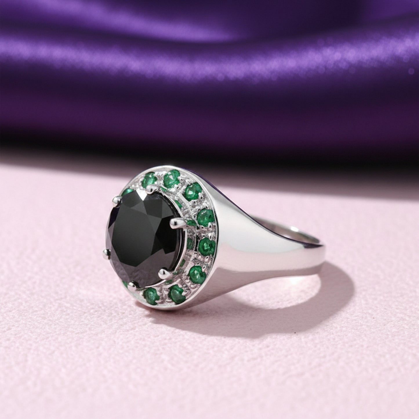 Moissanite Gemstone Ring 3.46 Ct. Round Cut 925 Sterling Silver Wedding Gift Her