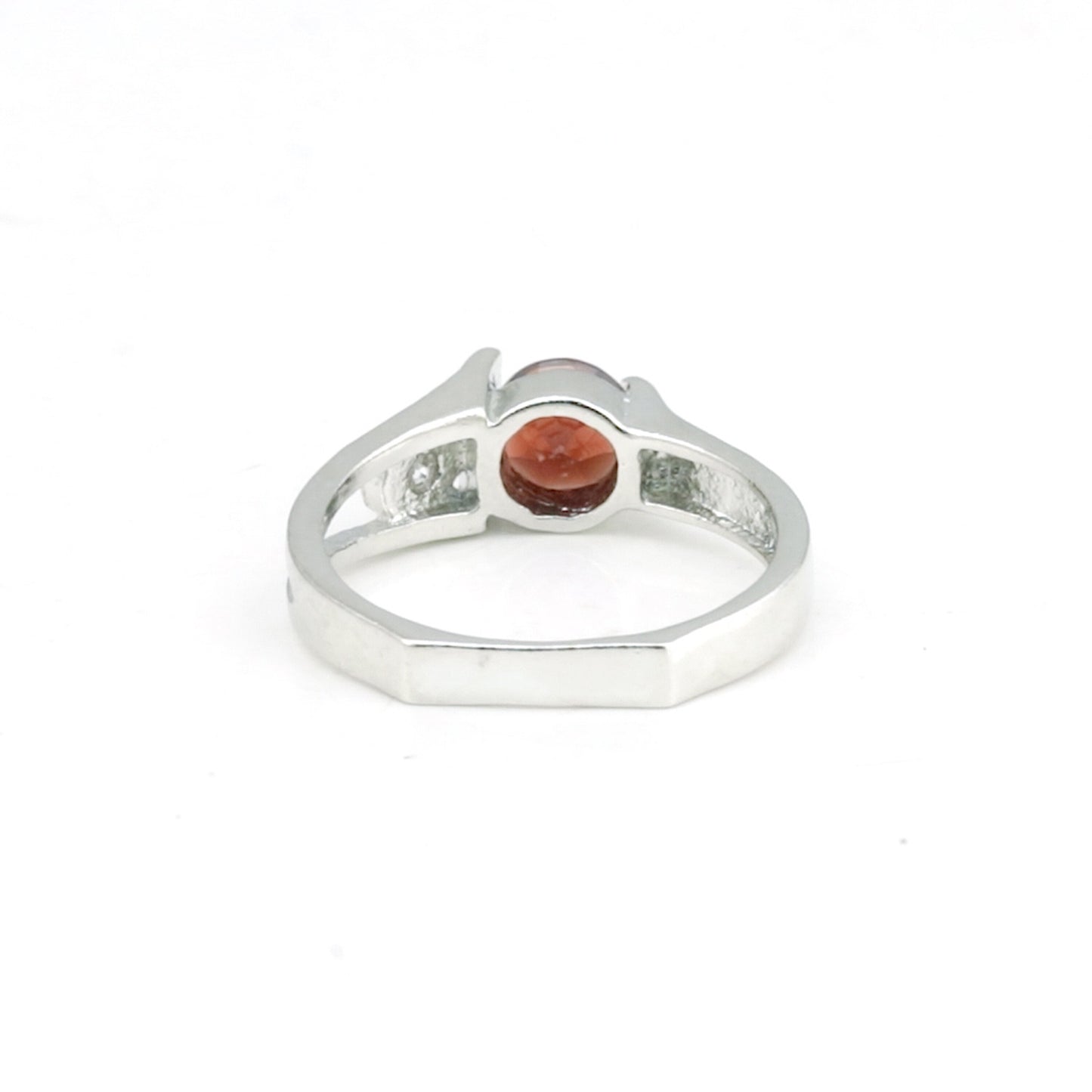 Red Garnet Oval Cut Solitaire Ring 2.10 Ct. 925 Sterling Silver Gift for Her