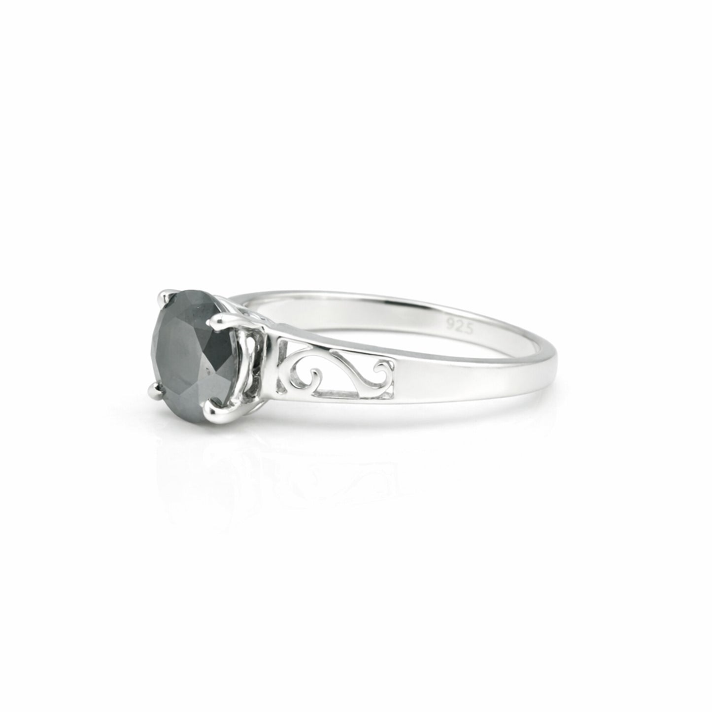 Moissanite Round Cut 4.82 Ct. Gemstone Ring 925 Sterling Silver Women Gift