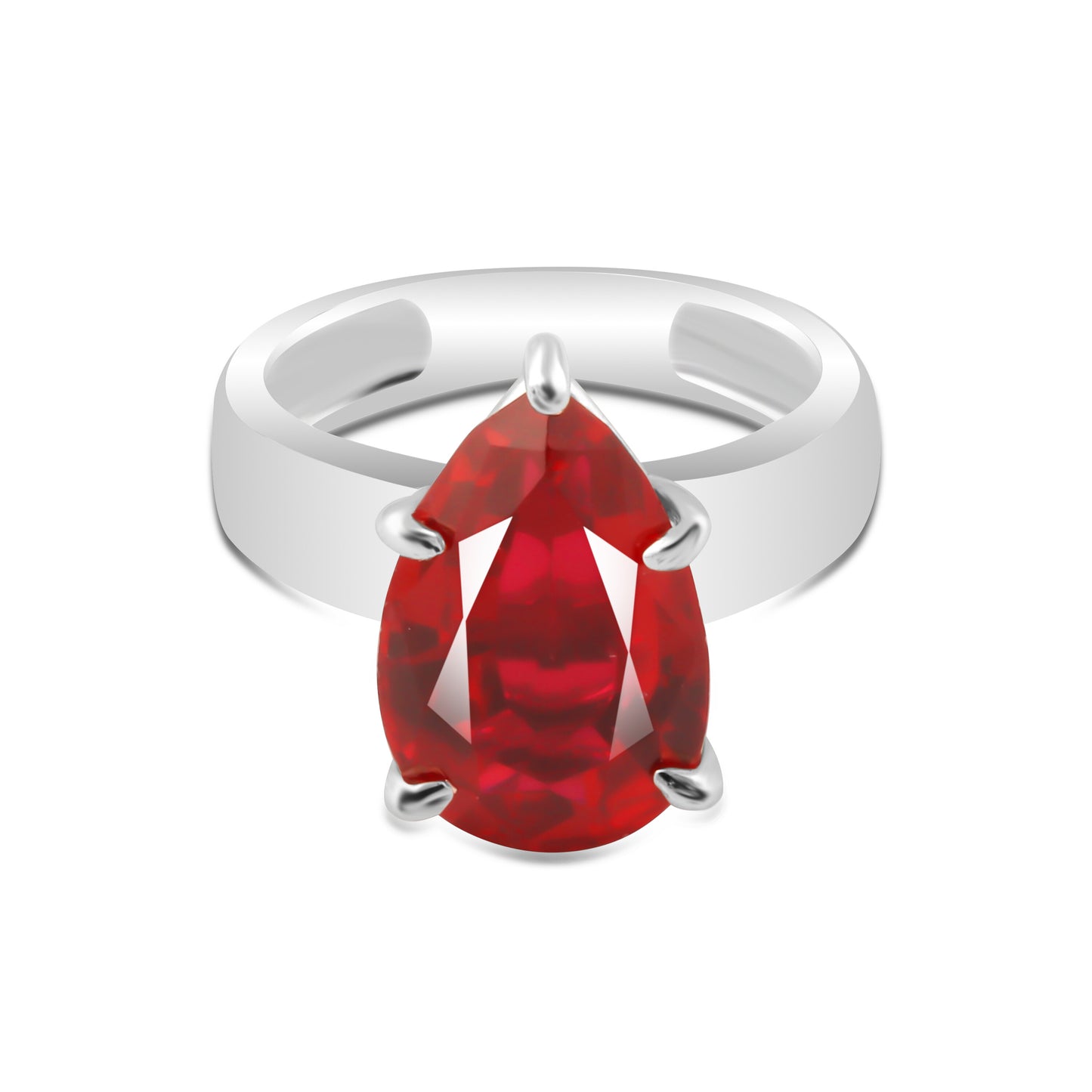 Ruby Pear Cut 3.50 Ct. Gemstone Ring 925 Sterling Silver Women Gift for Women