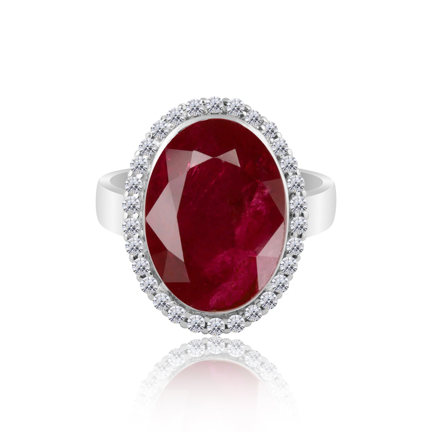Ruby Gemstone Ring 7.00 Ct. Oval Cut 925 Sterling Silver Birthday Gift Her
