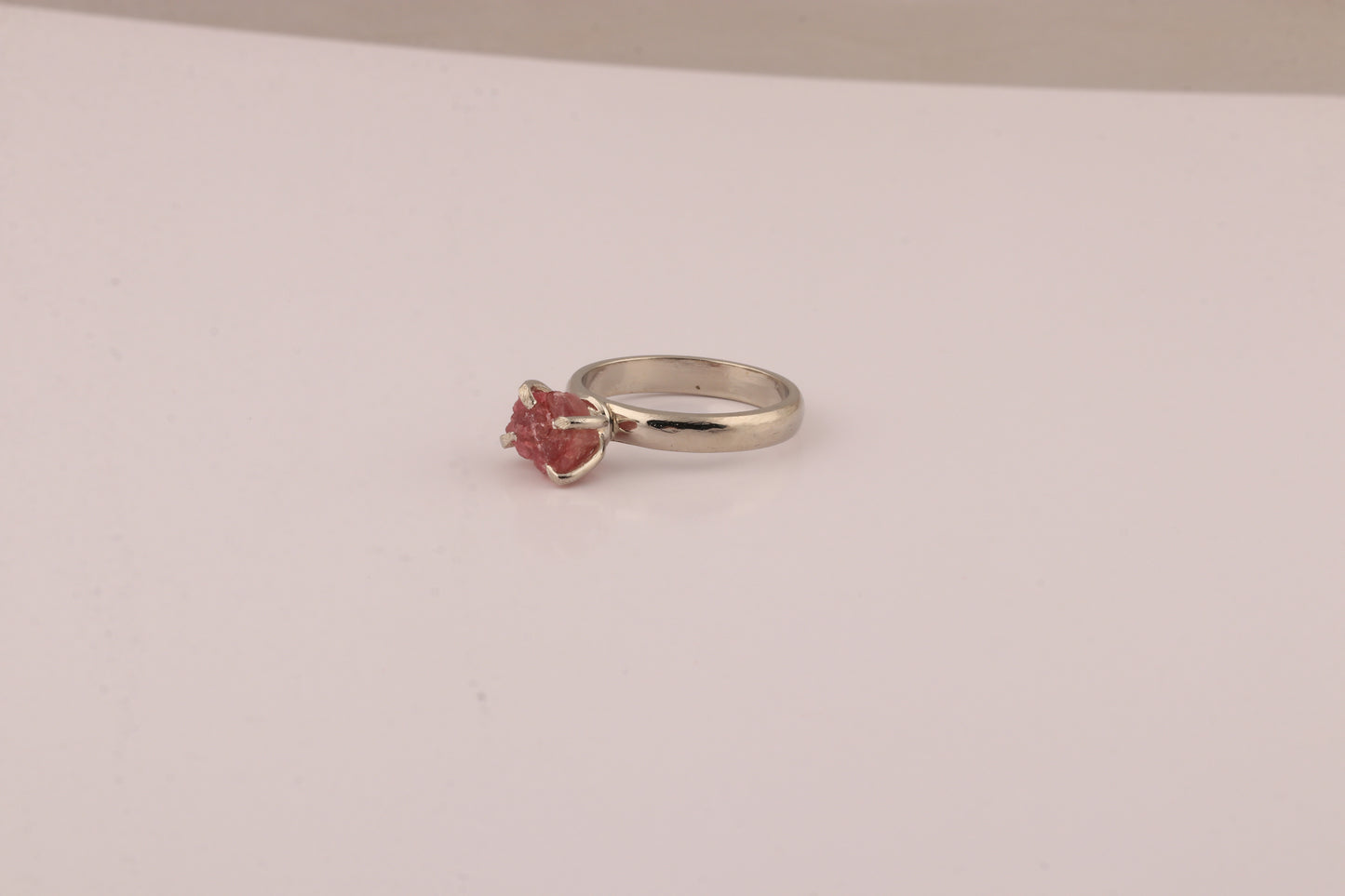 2.00 Ct. Red Tourmaline Ring Round Cut 925 Sterling Silver Eternity Band Fine Gi